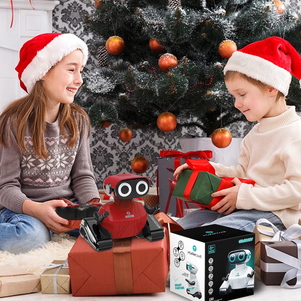 RC robot speelgoed | afstandsbediening LED ogen muziek & dans cadeau 3+ jaar