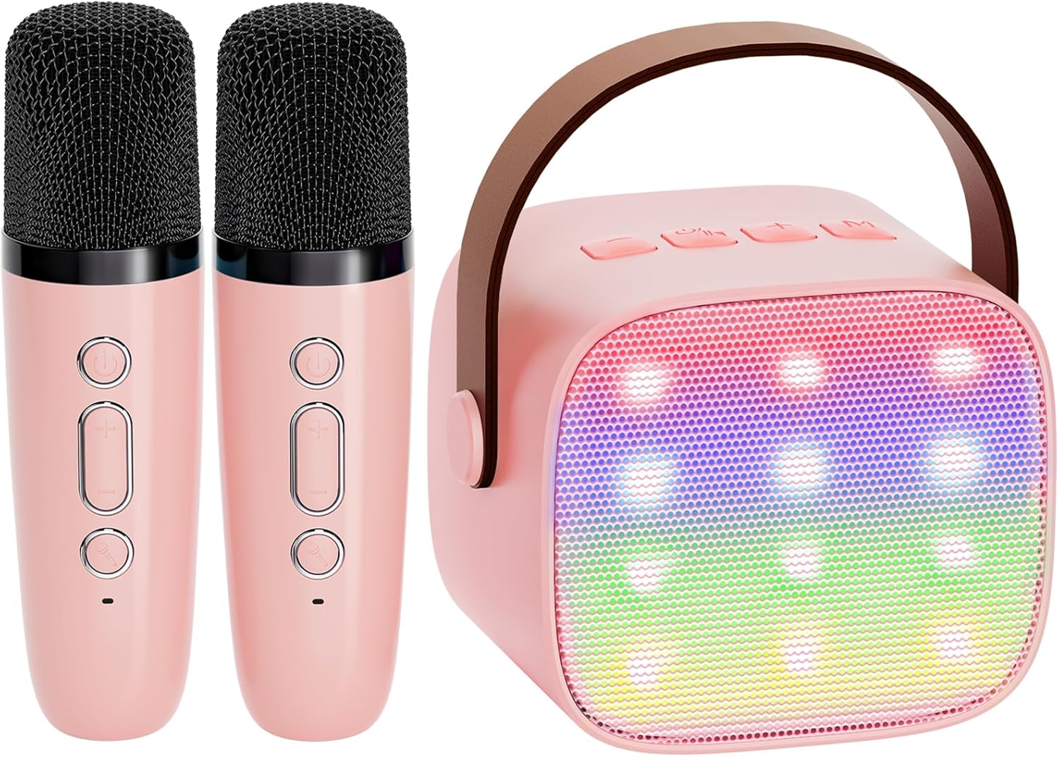 Mini karaoke machine | Bluetooth speaker met 2 draadloze microfoons