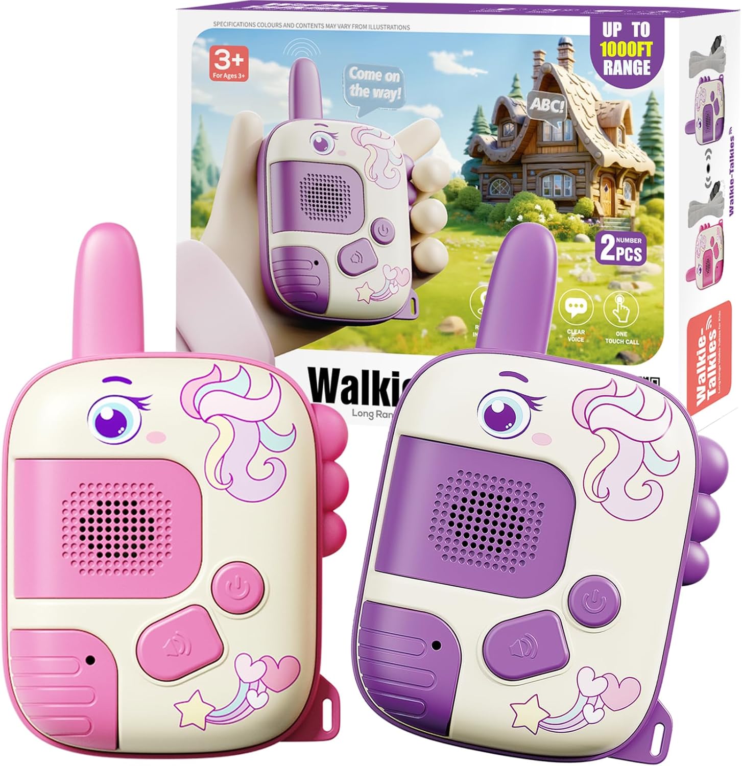 Walkie Talkies Eenhoorn – 2-Pack Speelgoed voor Meisjes 3-10 jr Buiten Spel