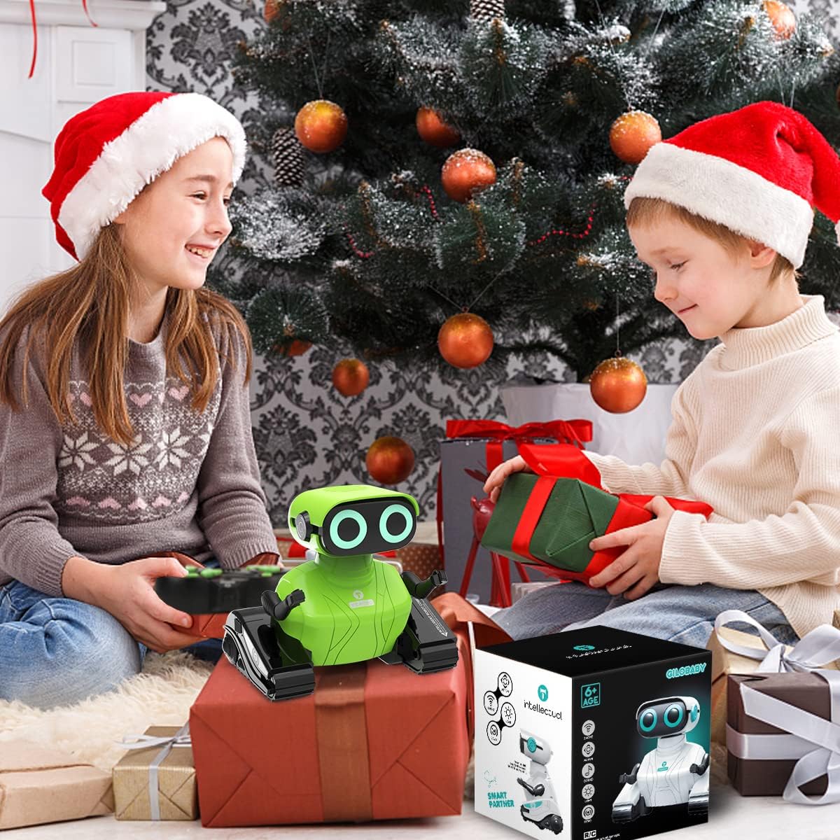 RC robot speelgoed | afstandsbediening LED ogen muziek & dans cadeau 3+ jaar