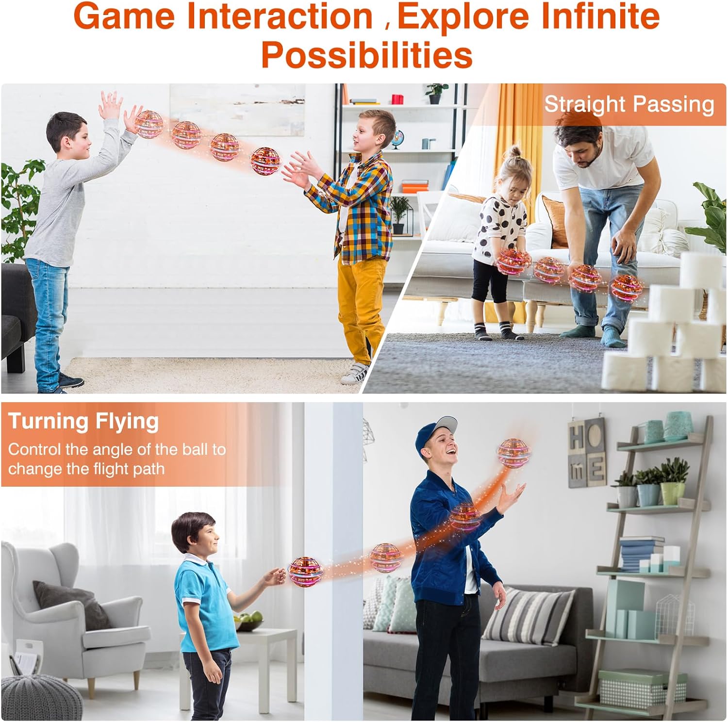 Flying Orb Ball 2025 | Handgestuurde mini drone boemerang speelgoedbal