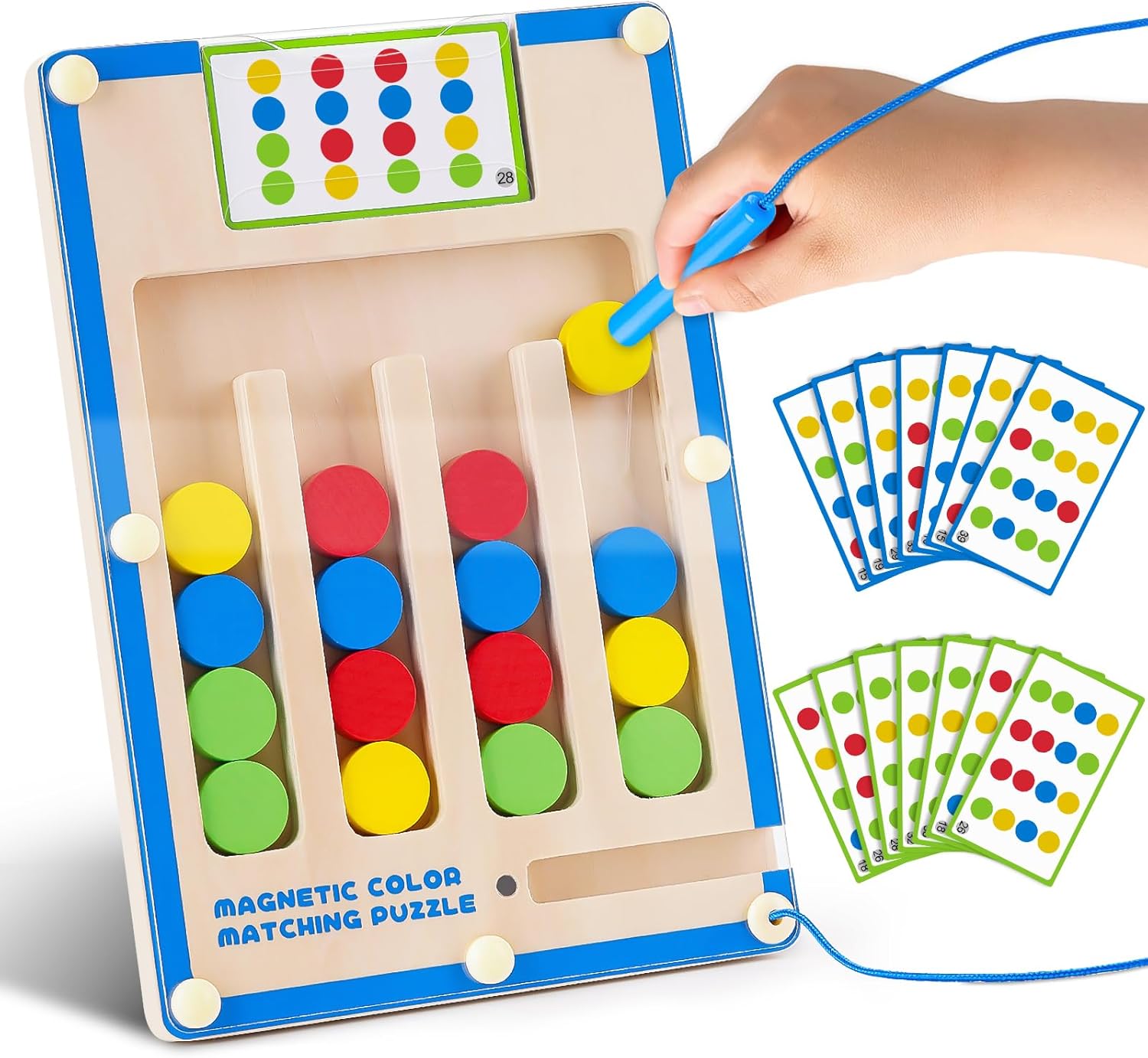 Montessori Magnetisch Houten Speelgoed – Educatief Puzzel & Motoriek Spel 3-7 jr
