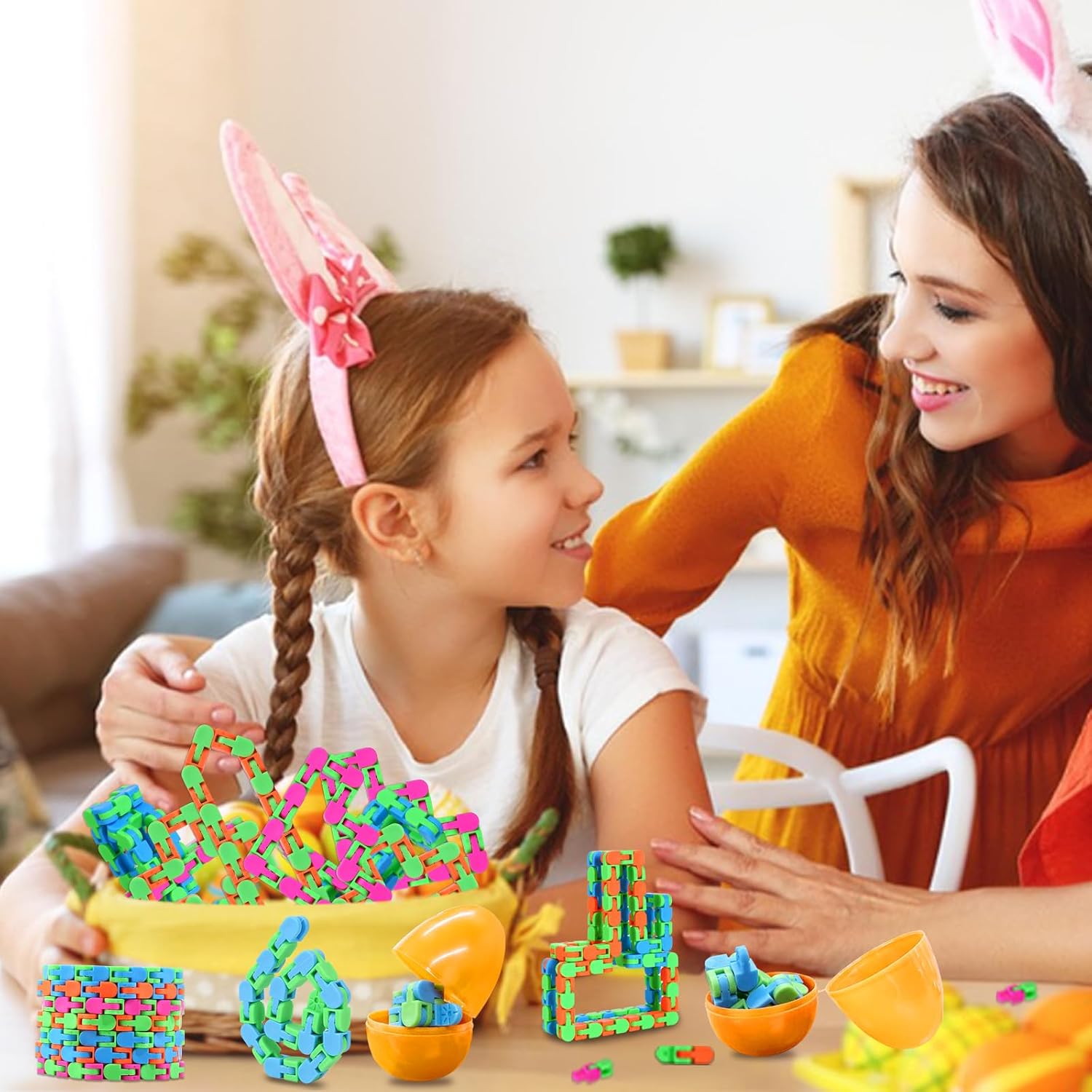 Wacky tracks fidget set | 8 stuks klik- en slangenspeelgoed