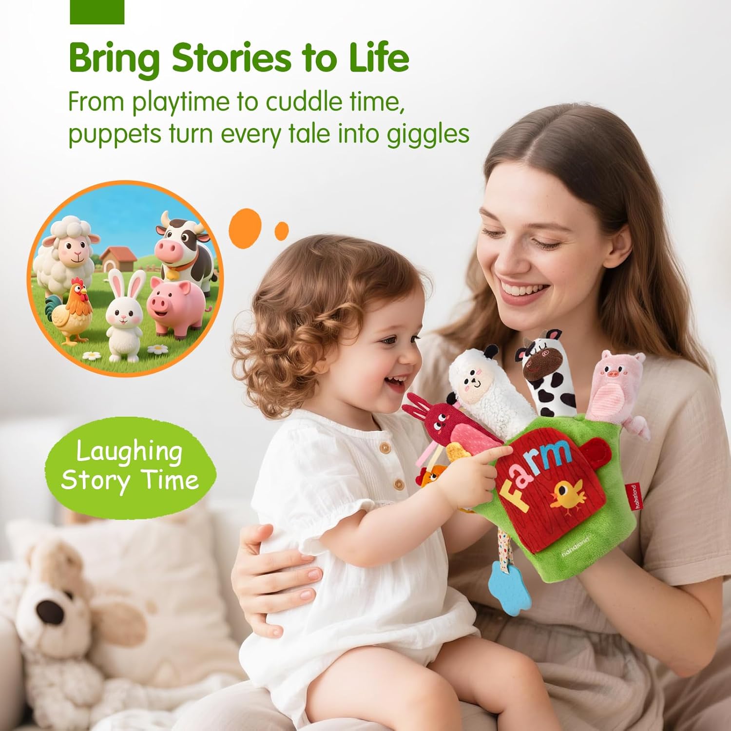 Baby Sensory Farm Dieren Handpop | 6–12 Maanden