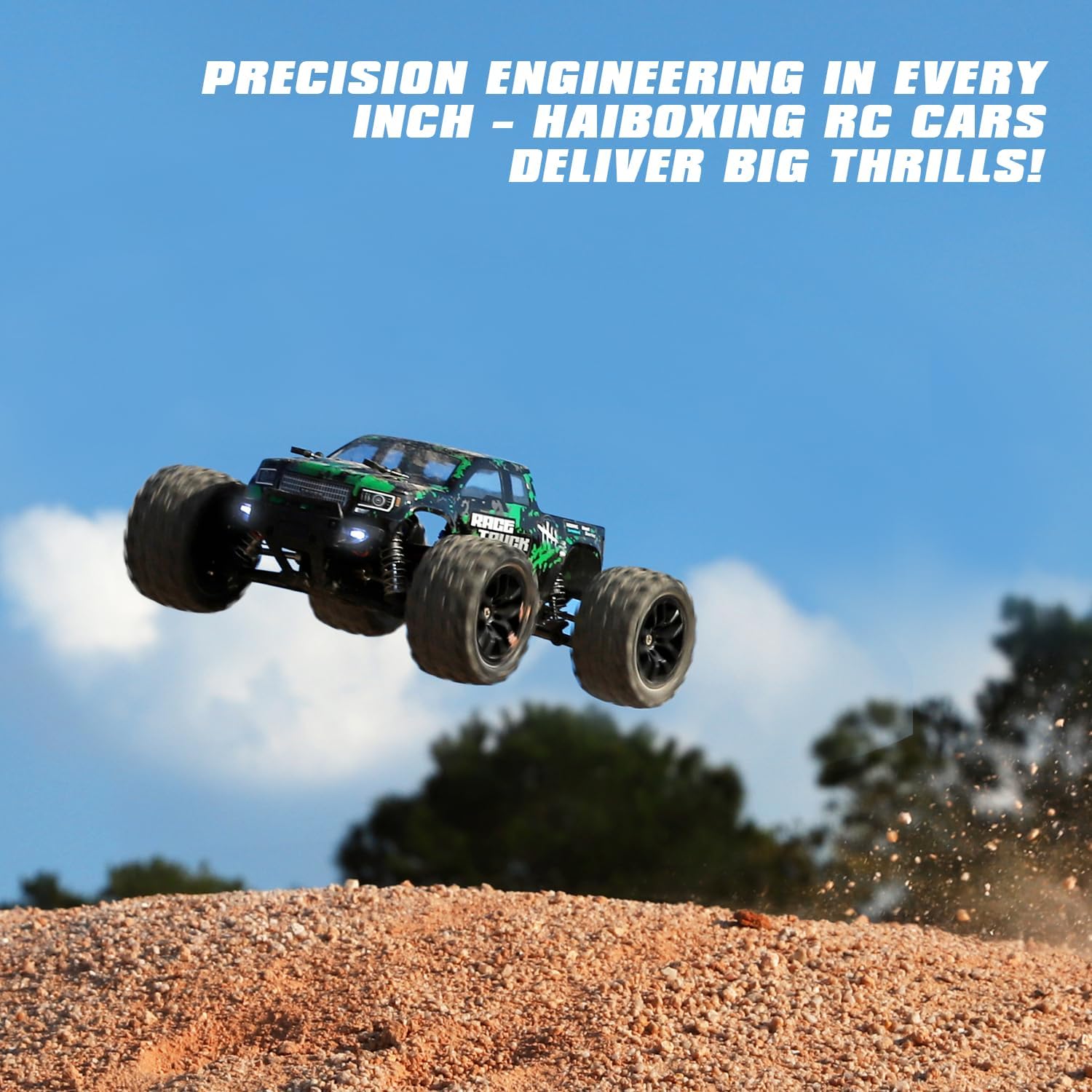 1:18 Schaal Off-Road RC Auto | 36 KPH Hoge Snelheid 4WD Elektrische Truck | Waterdichte 4X4 Afstandsbediening met Oplaadbare Batterijen
