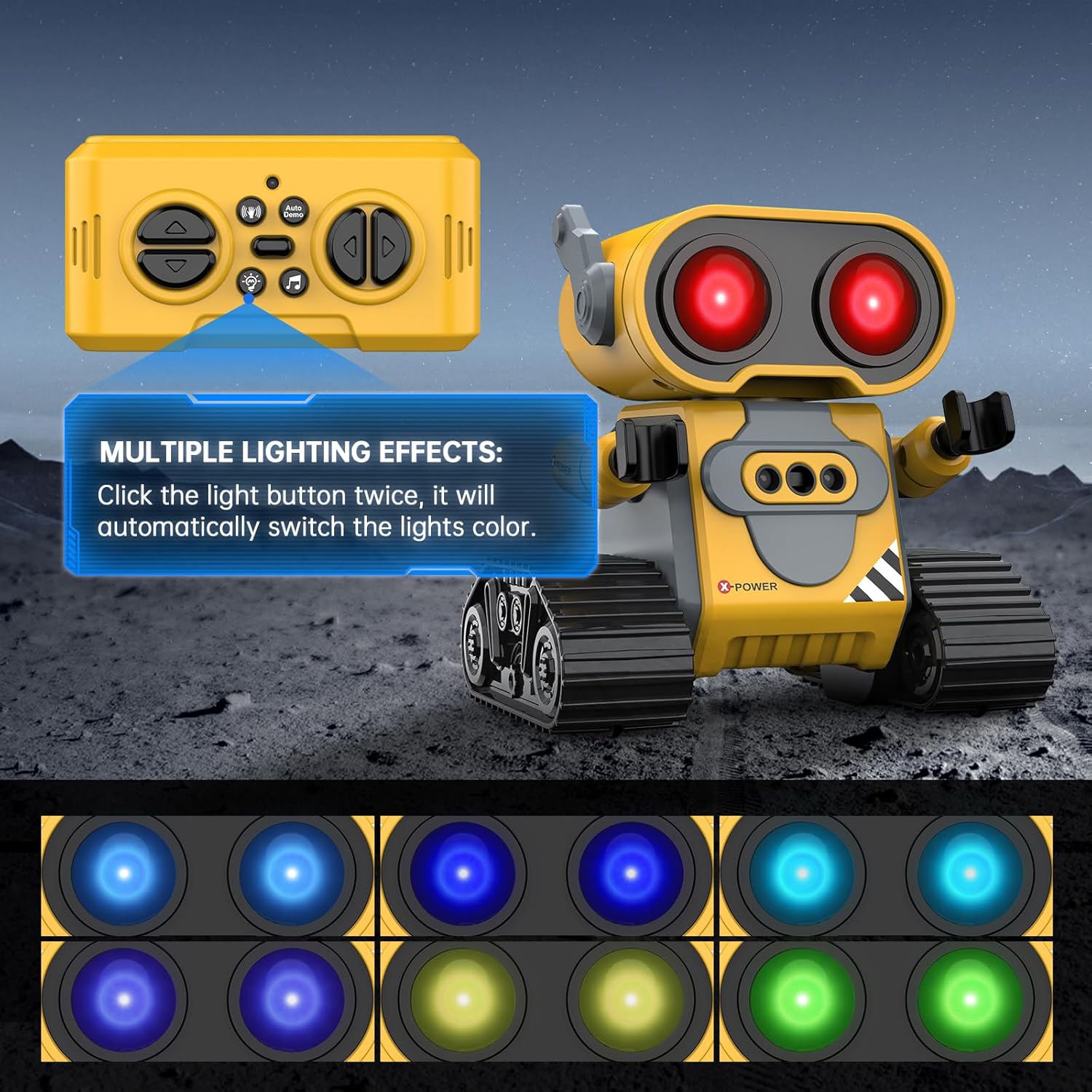 RC robot speelgoed | Oplaadbare dansende emo robot met muziek & LED ogen