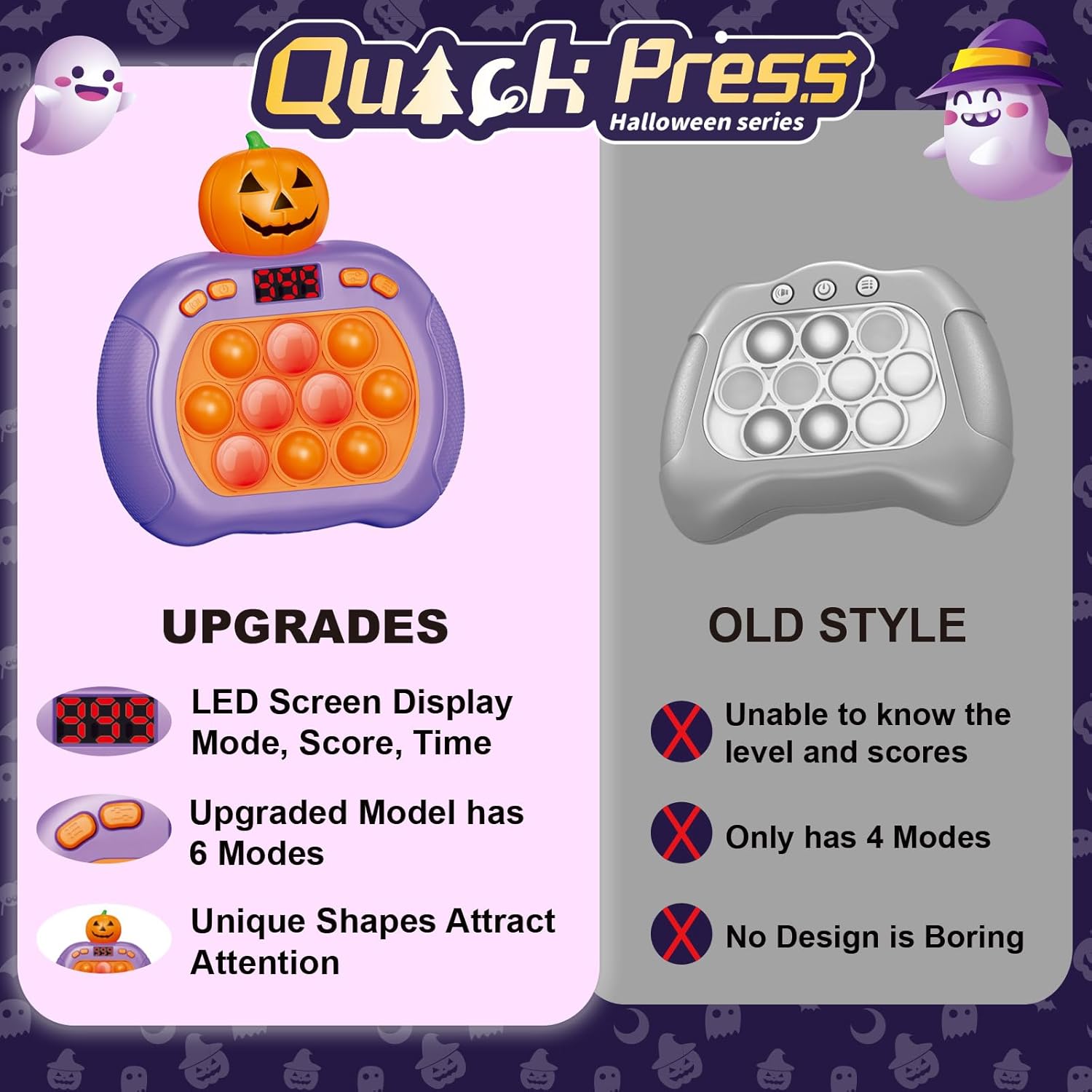 Lichtgevend pop-it spel | Het leukste Halloween fidget