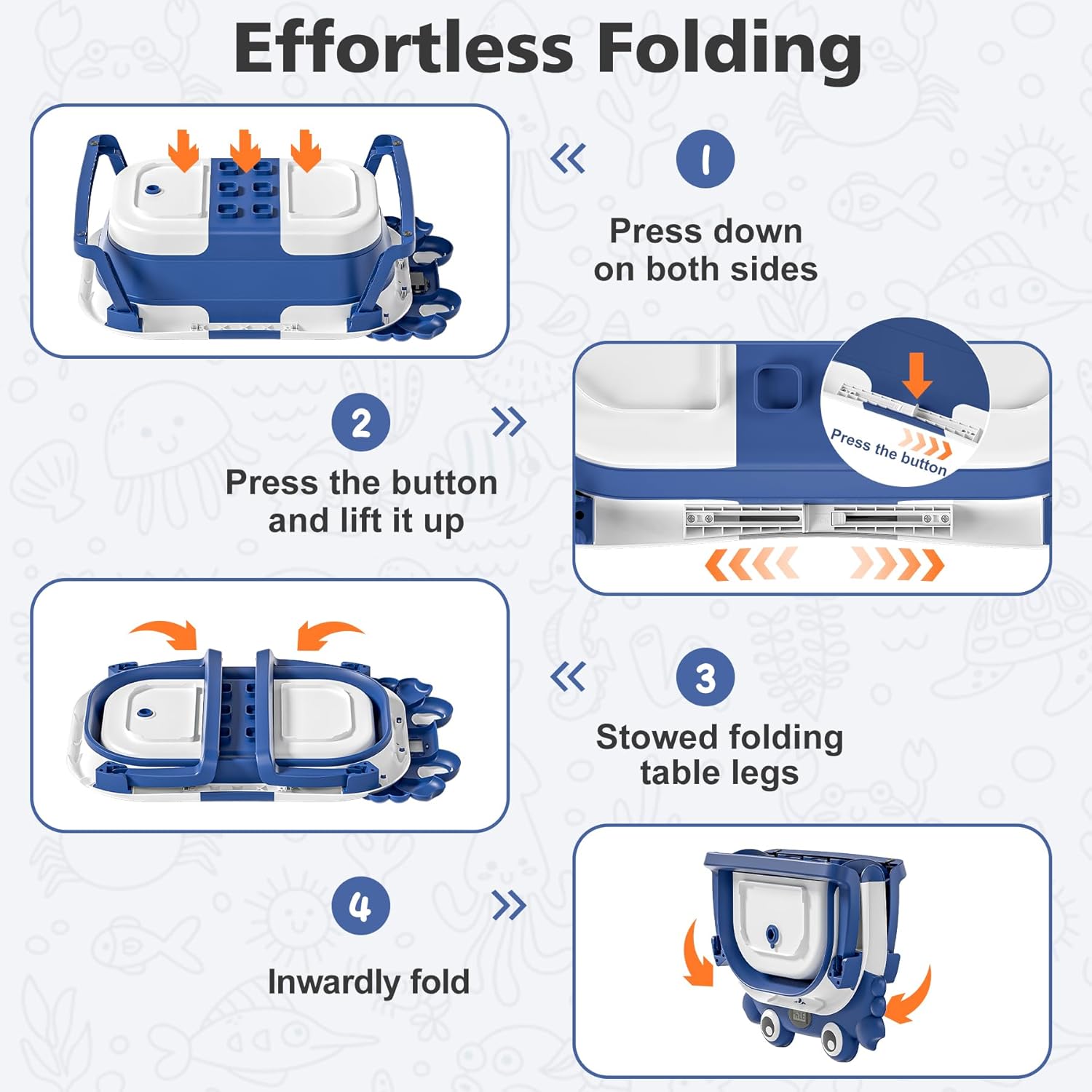 Inklapbaar babybad met thermometer | draagbaar opvouwbaar reisbad 0-36 maanden
