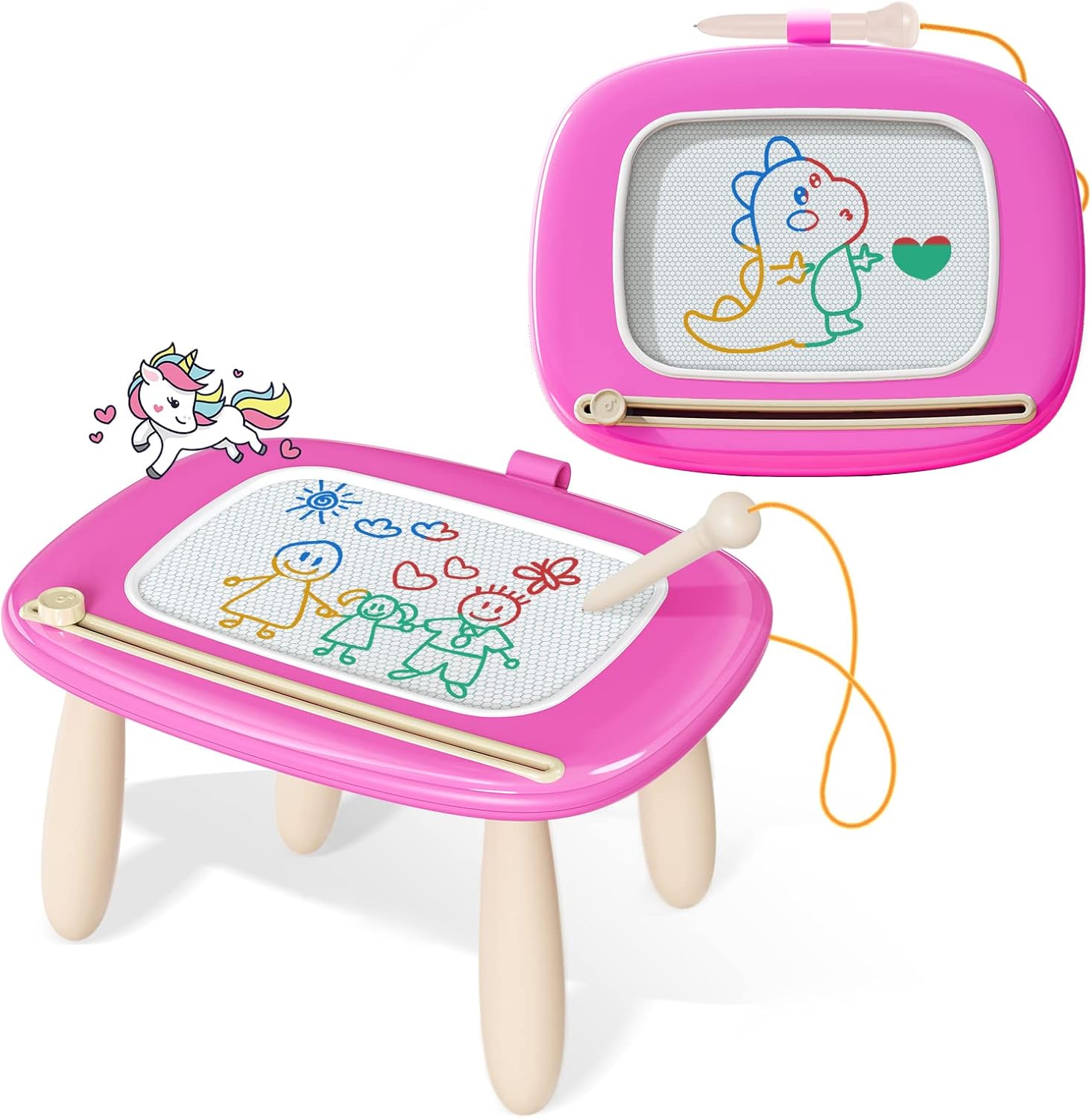 Magnetisch Tekenbord en Tekentafel voor Kinderen van 1-3 Jaar - Educatief Speelgoed voor Peuters, Jongens en Meisjes - Knoeivrij Tekenblok als Verjaardagscadeau