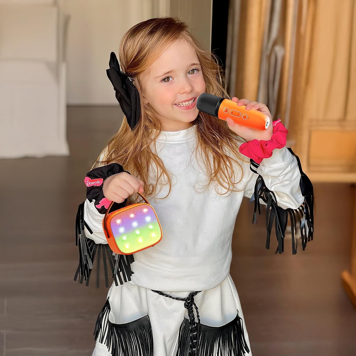 Mini karaoke machine | Bluetooth speaker met 2 draadloze microfoons