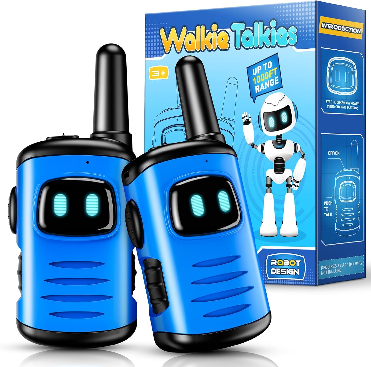 Walkie Talkie Speelgoed Voor Jongens: Mini Robot Walkie Talkies (Set Van 2), Halloween, Kerstmis, Verjaardagscadeaus Voor Jongens Van 3-8 Jaar, Geschikt Voor Kamperen En Buitenspellen