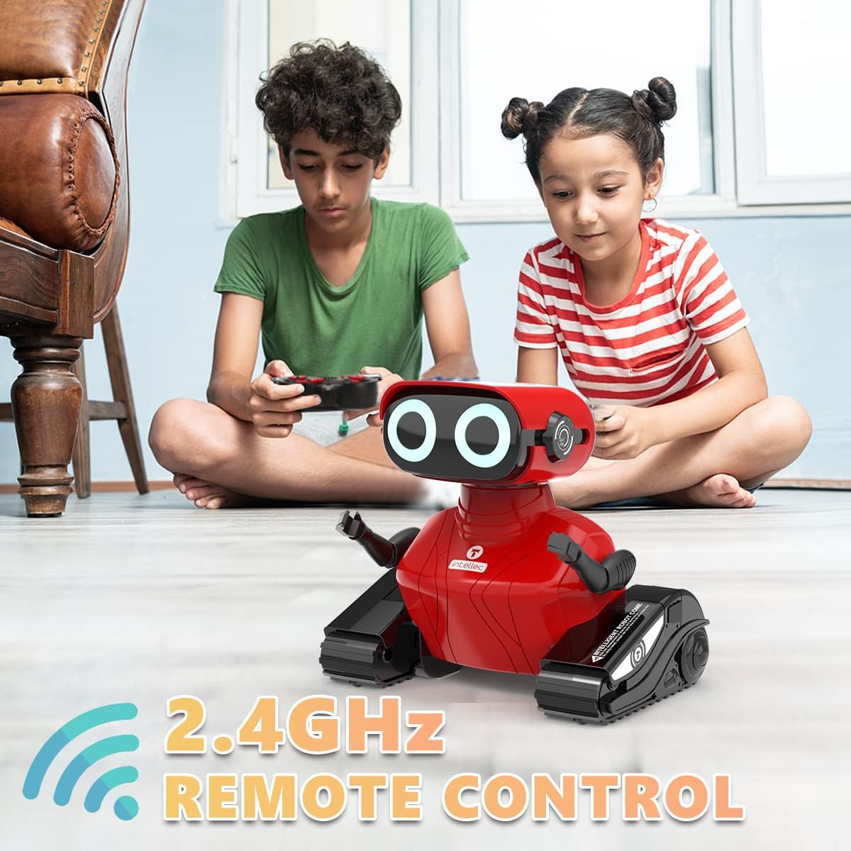 RC robot speelgoed | afstandsbediening LED ogen muziek & dans cadeau 3+ jaar