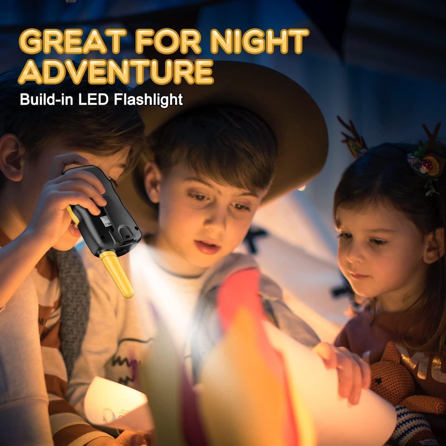 Walkie Talkies Kinderen | 22 Kanalen & LCD Zaklamp | 2-Way Radio Speelgoed 3-12 Jaar, Bereik 3 km