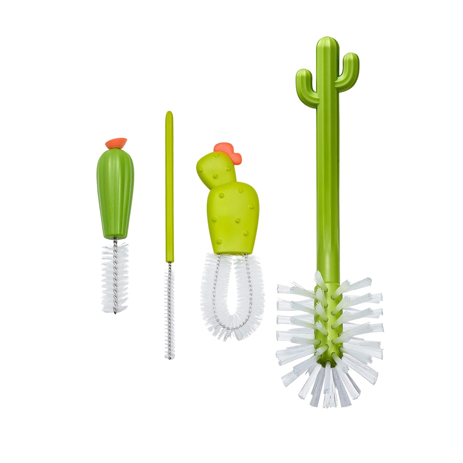 Cacti Baby Flesborstel Set | Bottle, Nipple, Detail & Straw Brushes | BPA-Vrij en Duurzaam | Baby Essentiële Accessoires