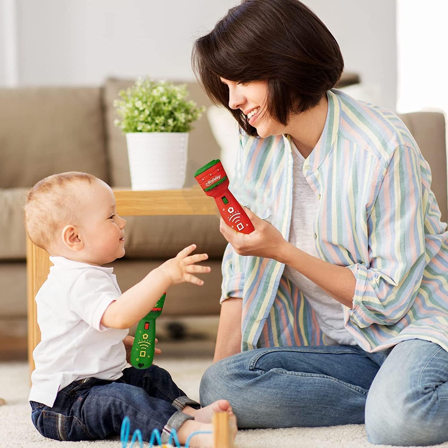 Kerst zaklamp projector | 24 beelden feest speelgoed kind