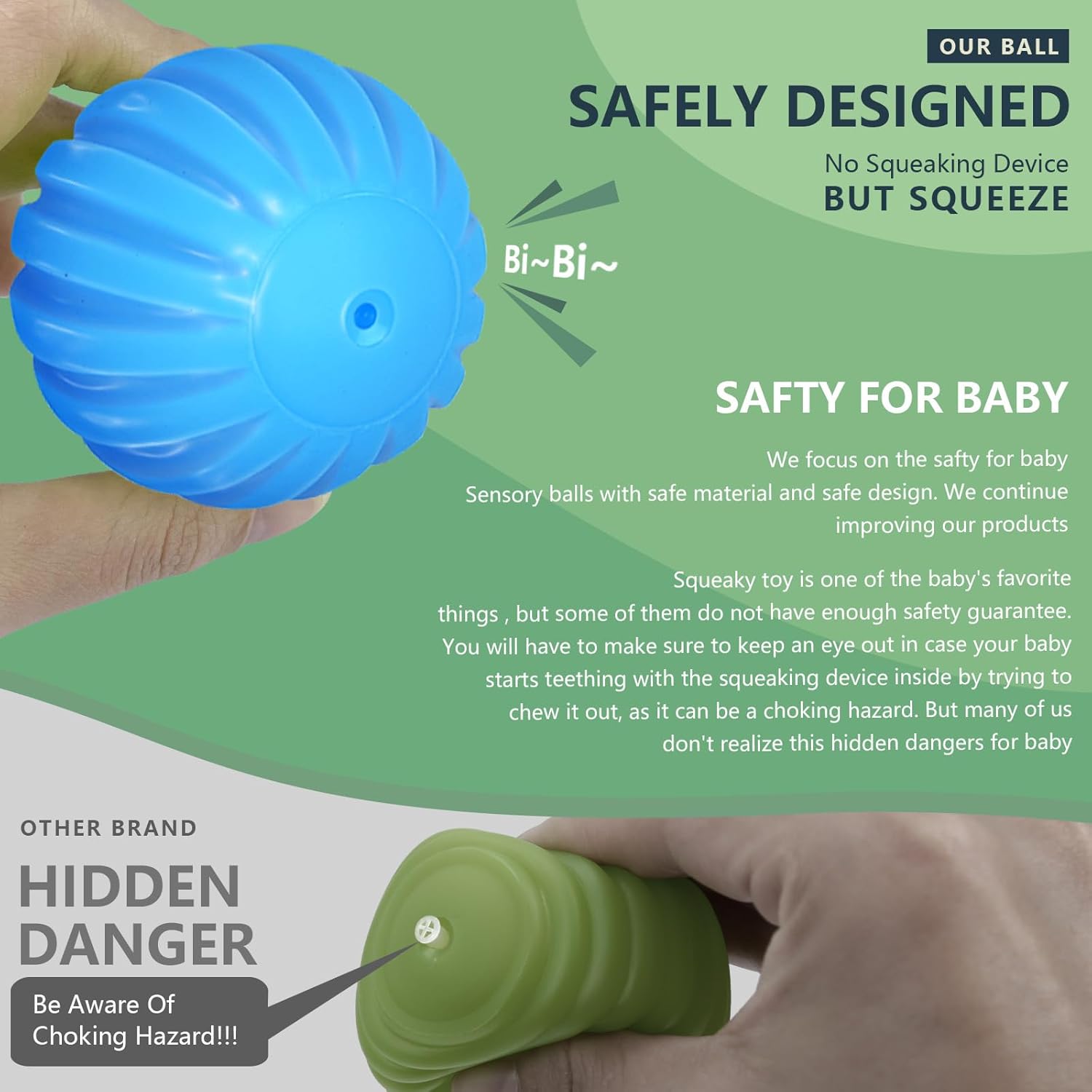 Sensorische Ballen voor Baby’s | Felgekleurde Zachte Textuurbal Set Montessori Speelgoed voor Baby’s van 6-12 Maanden