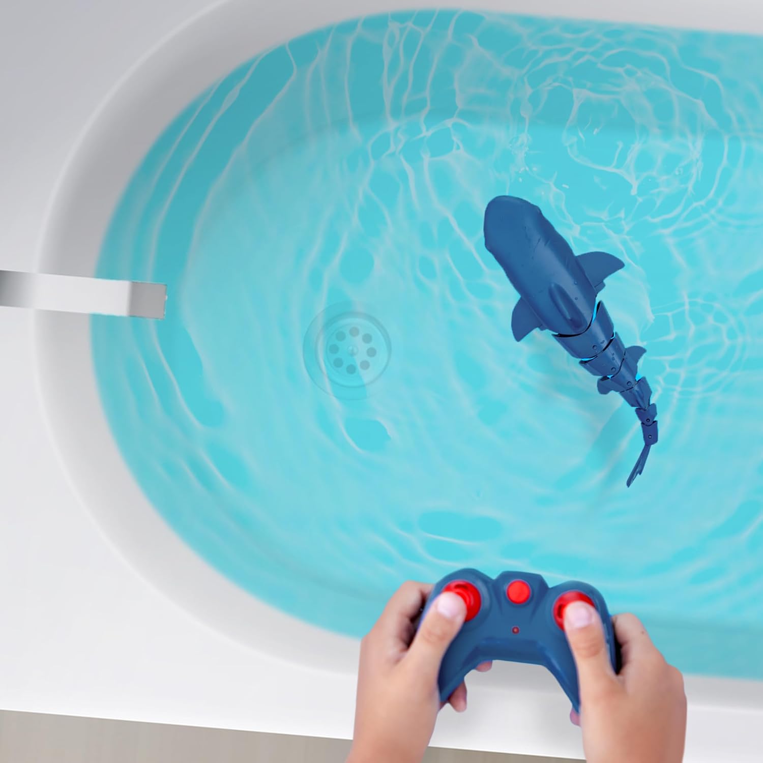 Afstandsbediening Elektronische Haaien Speelgoed | Multidirectioneel Zwemmend Bad & Zwembad Haaien Speelgoed Oplaadbaar Waterspeelgoed voor Kinderen en Volwassenen 6+ Jaar