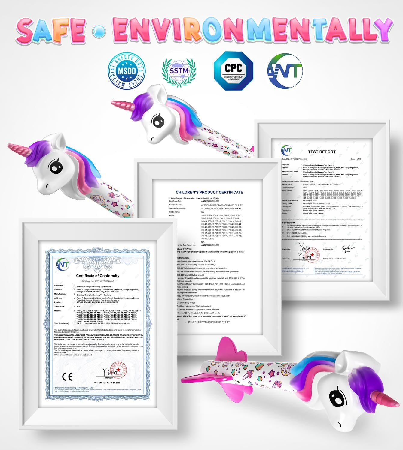 Eenhoorn raketlanceerder | Buitenspeelgoed meisjes 2-8 jr