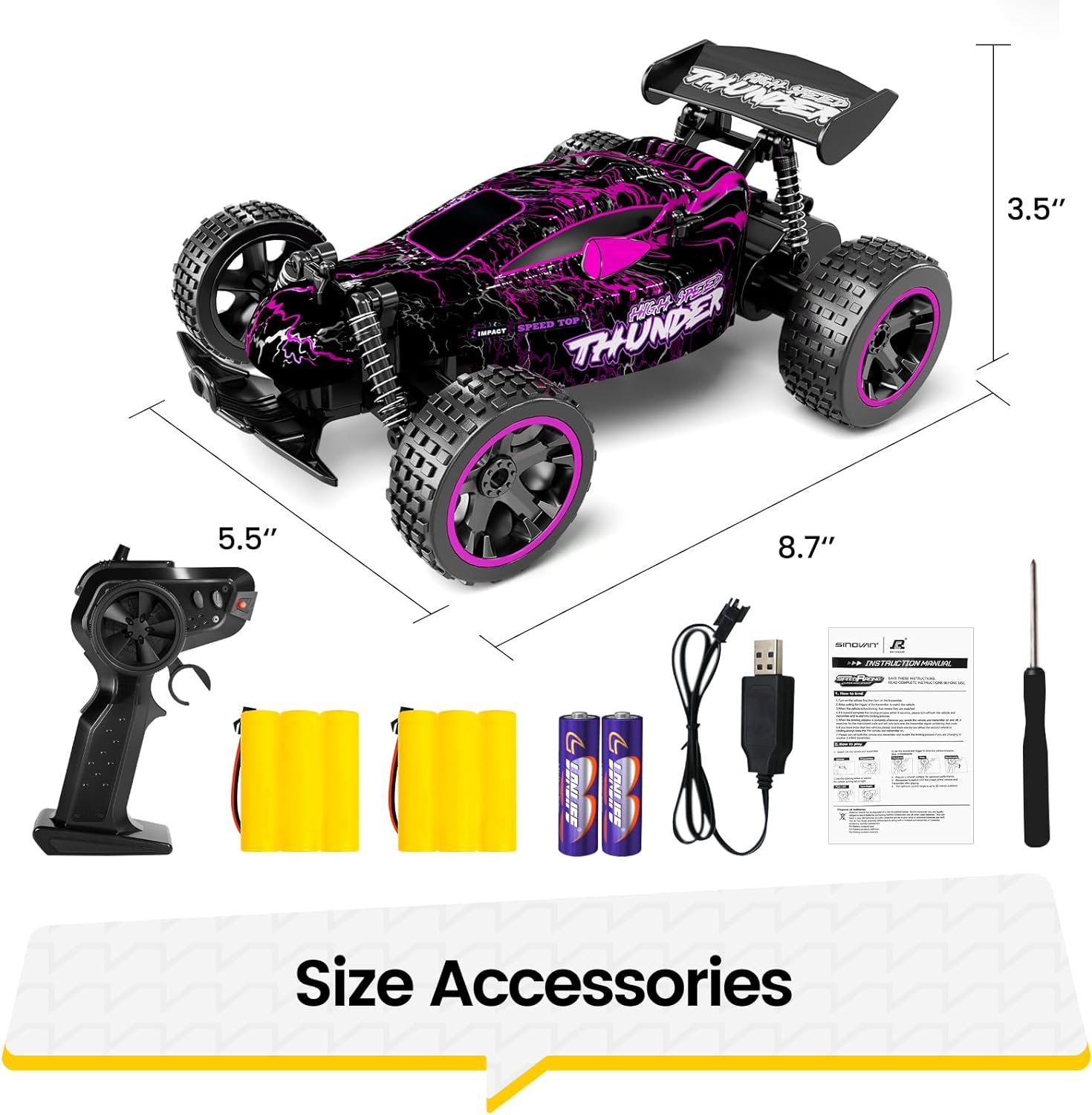 1:18 Schaal Afstandsbediening Auto voor Kinderen | 2WD Off-Road Buggy | 20 KM/H Snelheid & 50 Minuten Speeltijd | Perfect Cadeau voor Jongens & Meisjes