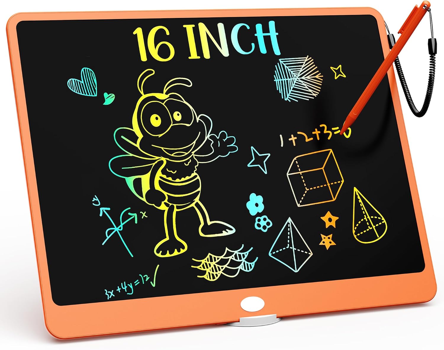LCD Schrijftablet 10 Inch | Kleurrijk Elektronisch Tekenbord | Herbruikbare & Wisbare Doodle Tablet voor Kinderen
