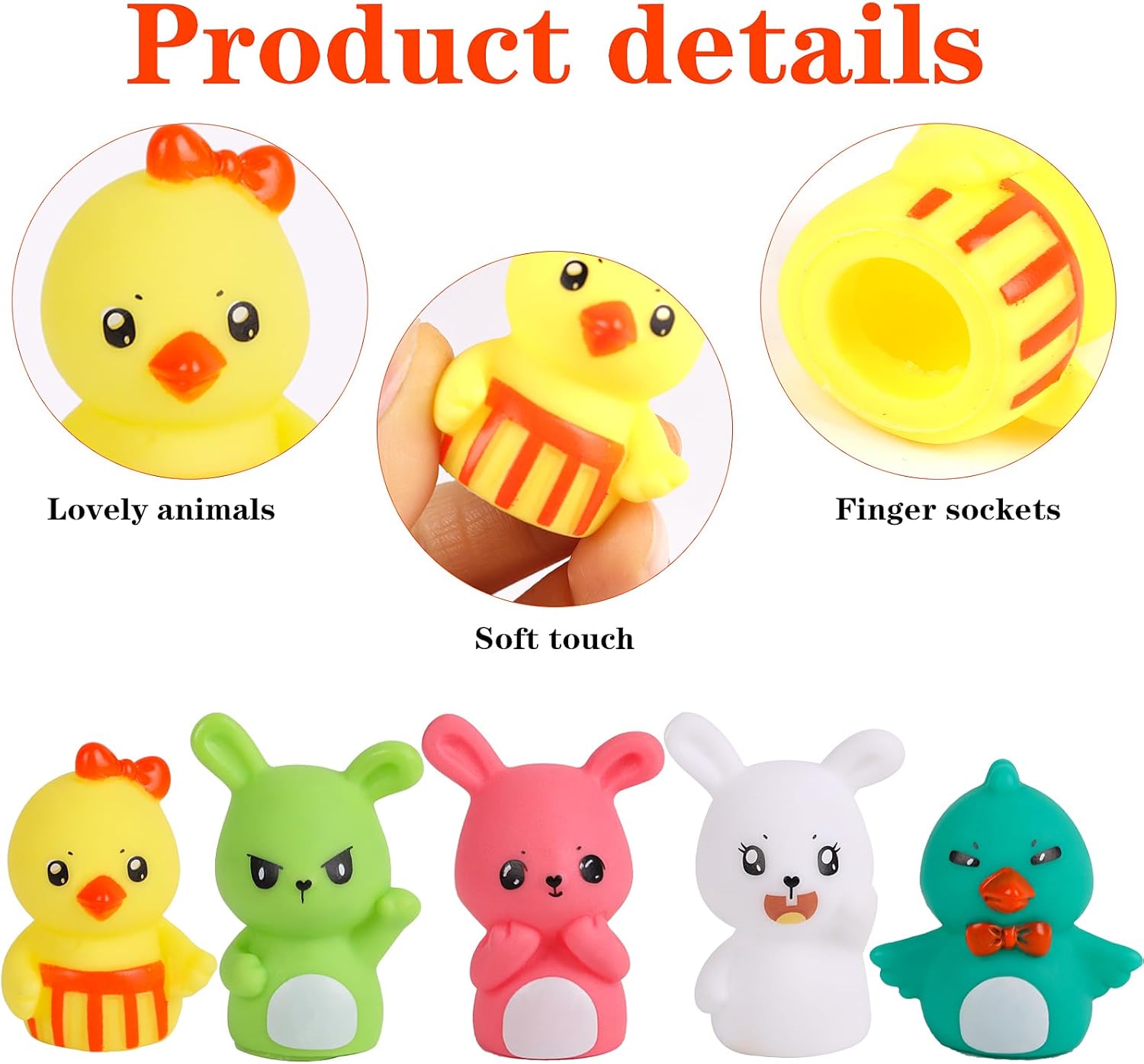 Halloween vingerpoppetjes 5 stuks | Pompoen & heks figuren