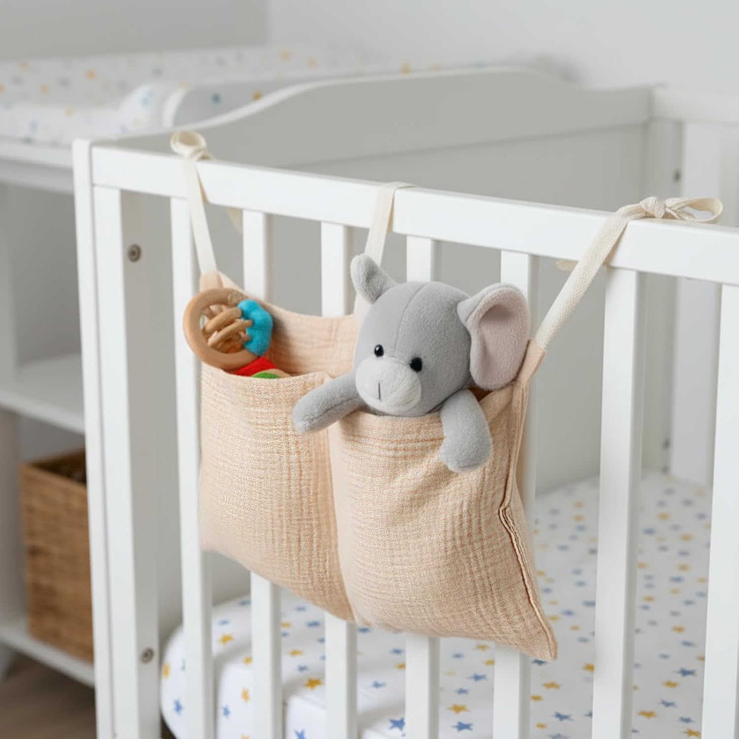 Baby Bedside Opbergzak | Luiertas Organizer, 2 Vakken