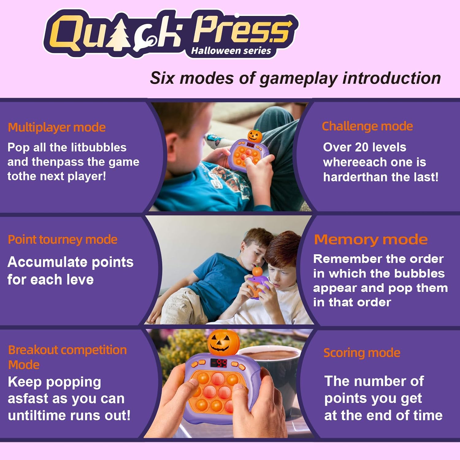 Lichtgevend pop-it spel | Het leukste Halloween fidget