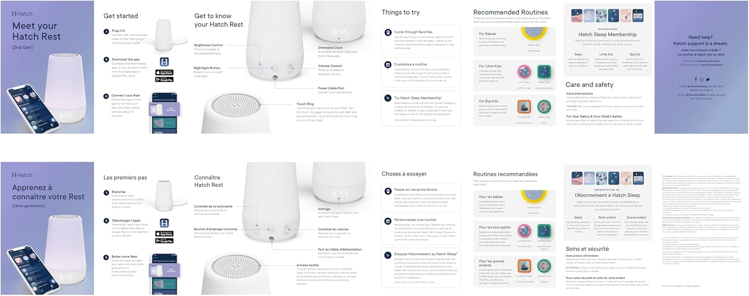 Baby Slaapmachine & Nachtlampje – 2e Gen | Witte Ruis & Trainer