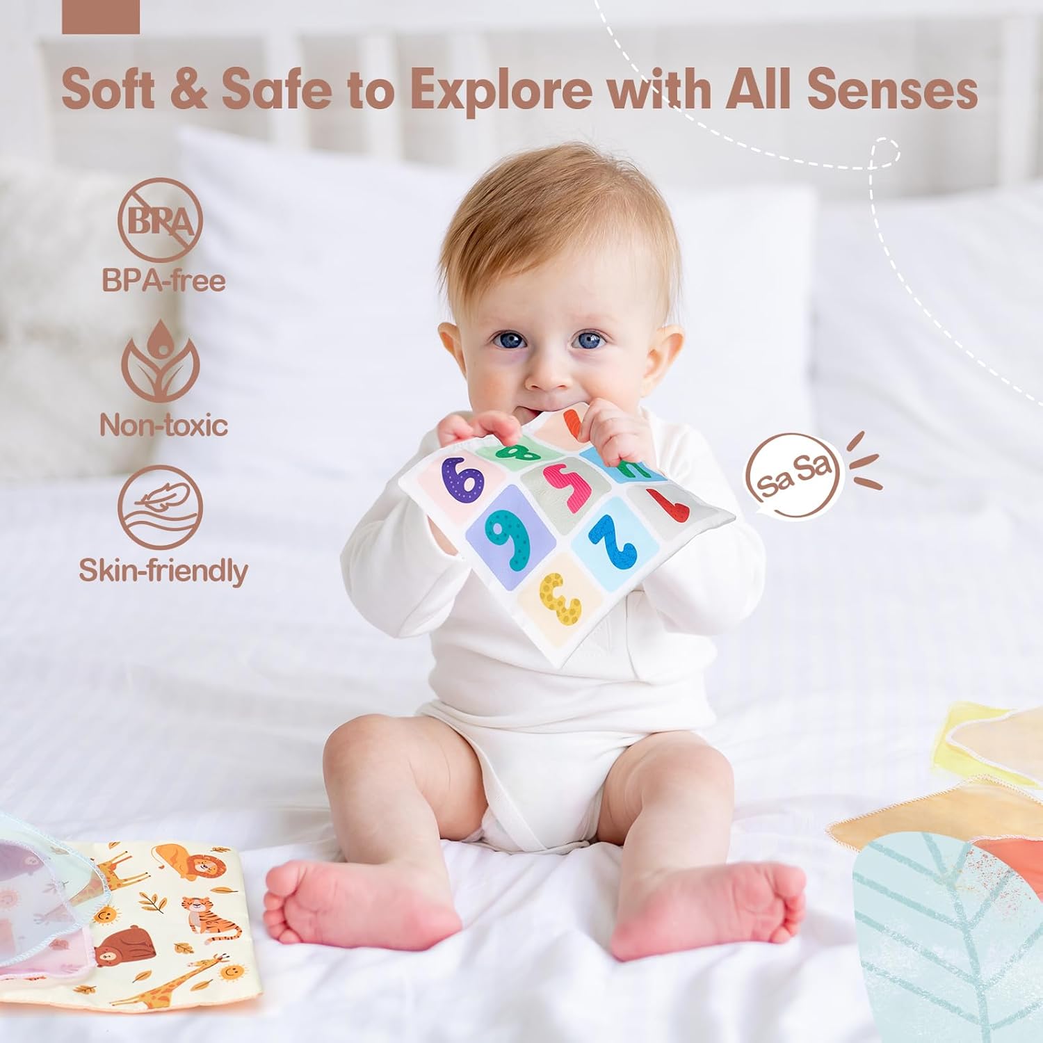 Baby Tissuedoos Speelgoed | Montessori Zintuiglijk Trekspeelgoed | Educatief Cadeau voor Baby’s 6-18 Maanden