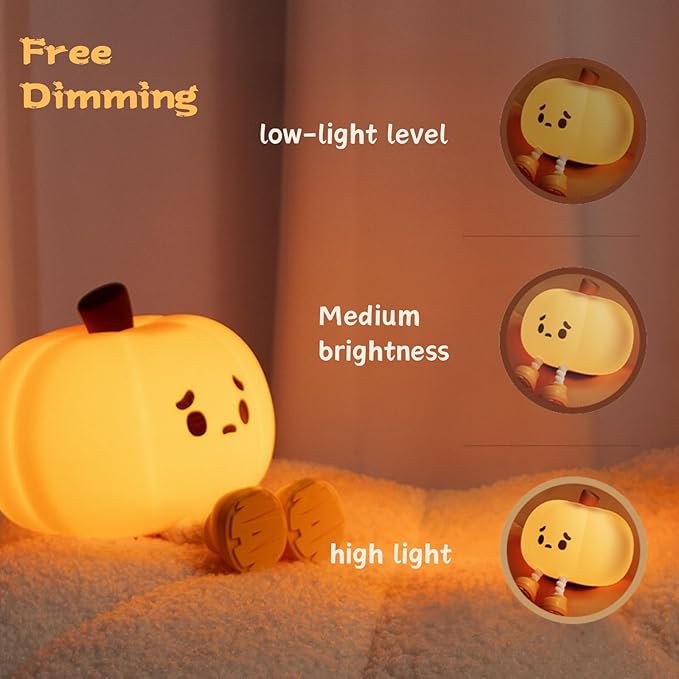 Halloween Pompoen Nachtlampje | Dimbare Kinderkamer LED Lamp Decoraties