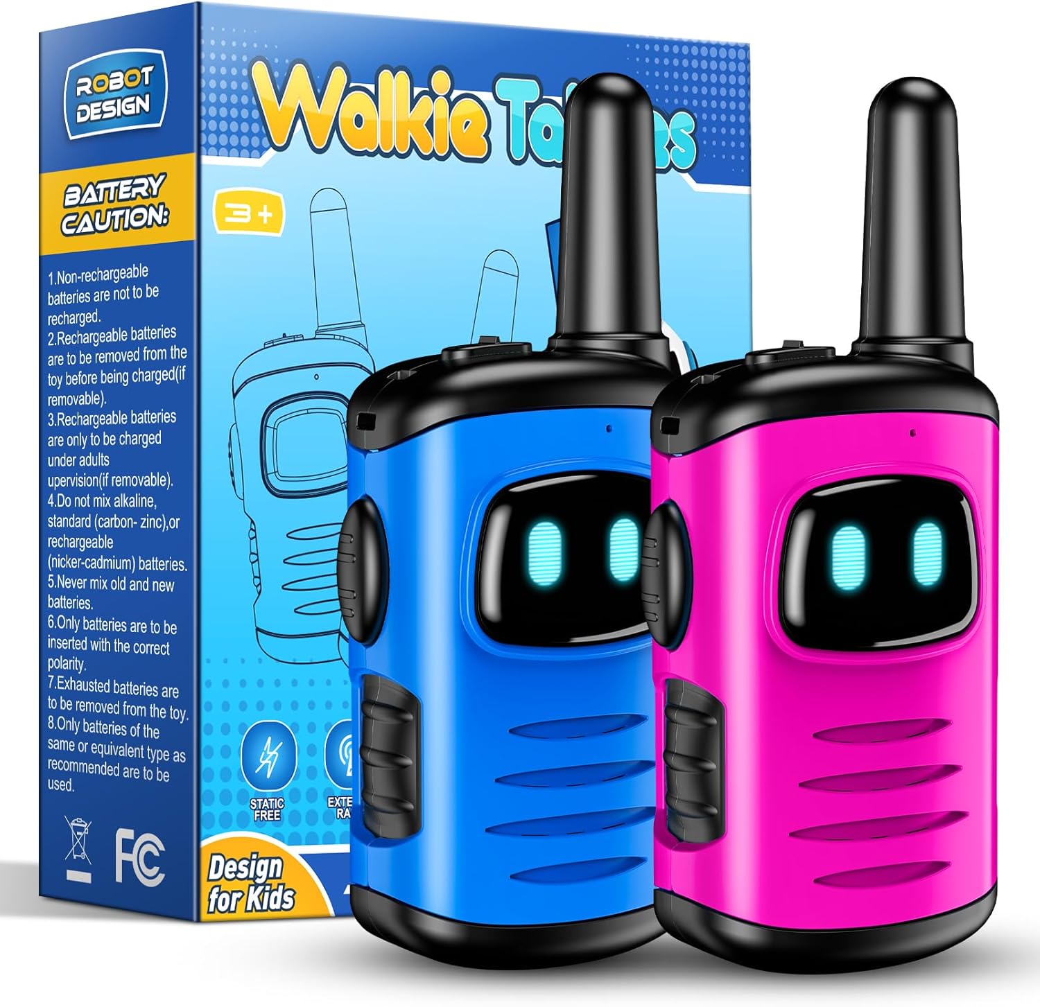 Walkie Talkie Speelgoed Voor Jongens: Mini Robot Walkie Talkies (Set Van 2), Halloween, Kerstmis, Verjaardagscadeaus Voor Jongens Van 3-8 Jaar, Geschikt Voor Kamperen En Buitenspellen