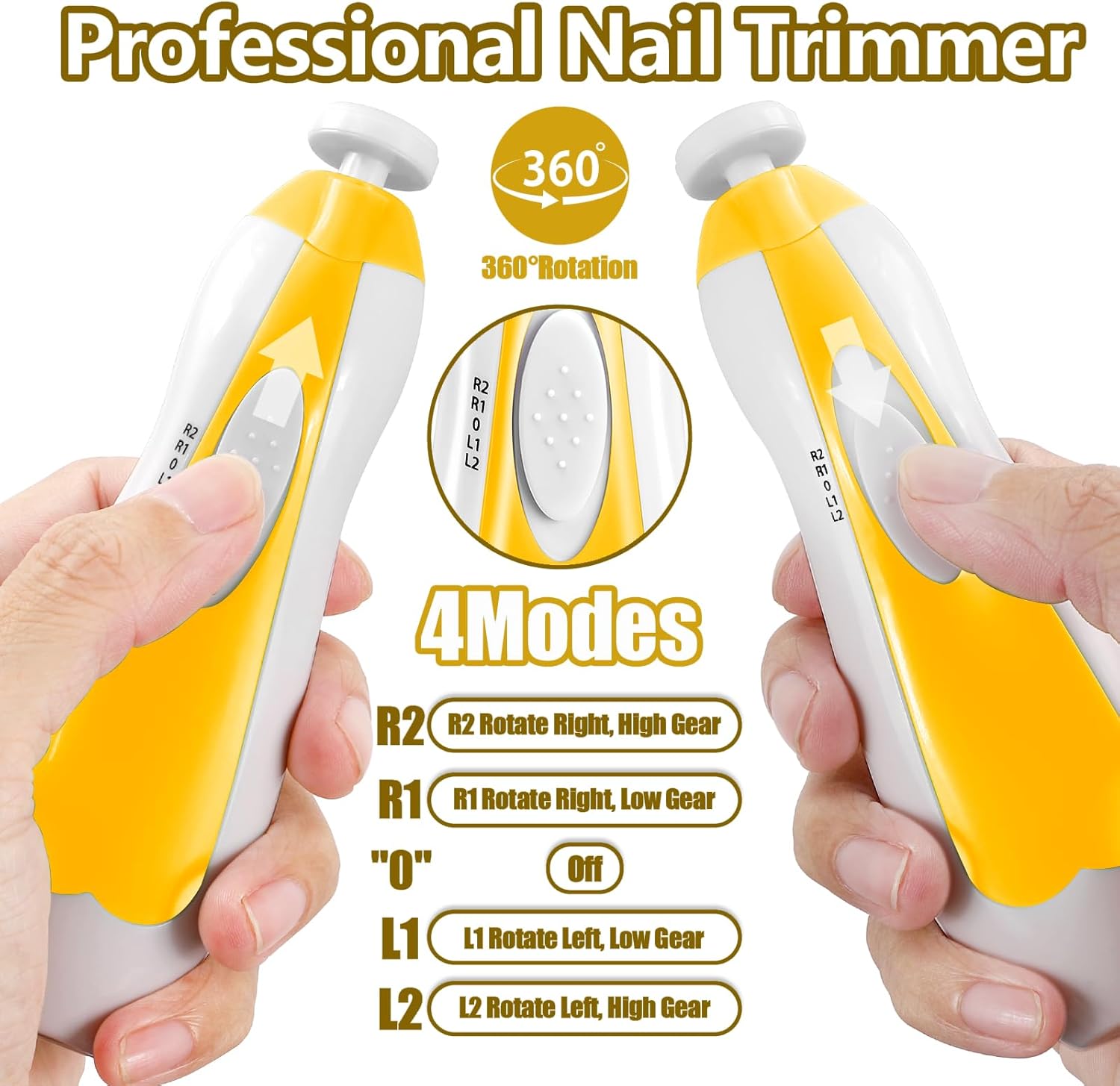 Elektrische baby nageltrimmer | 6-in-1 nagelvijl & manicure set voor baby en volwassenen