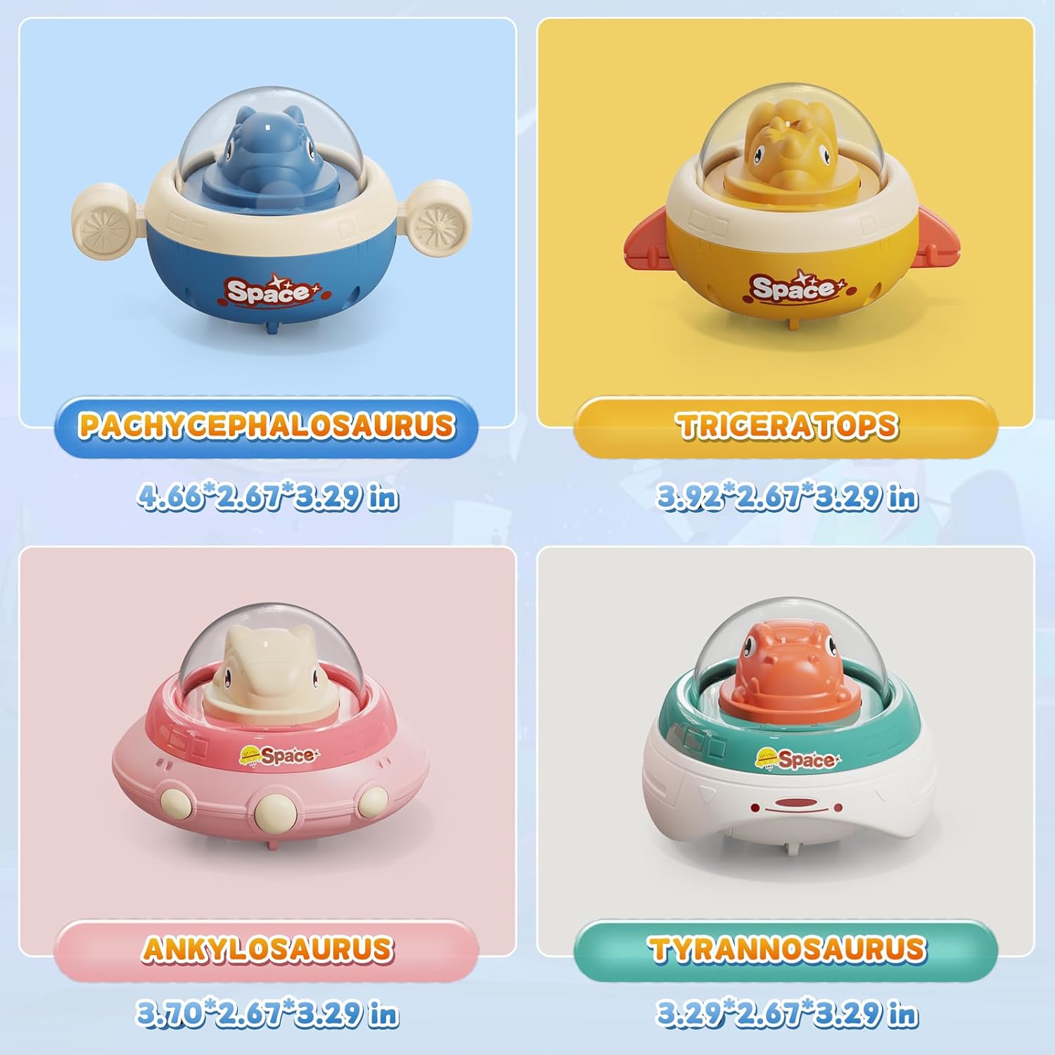 Dier-Thema Druk & Ga Auto's | Baby Speelgoed 6-36 Maanden | Perfect voor Reizen of Speeltijd