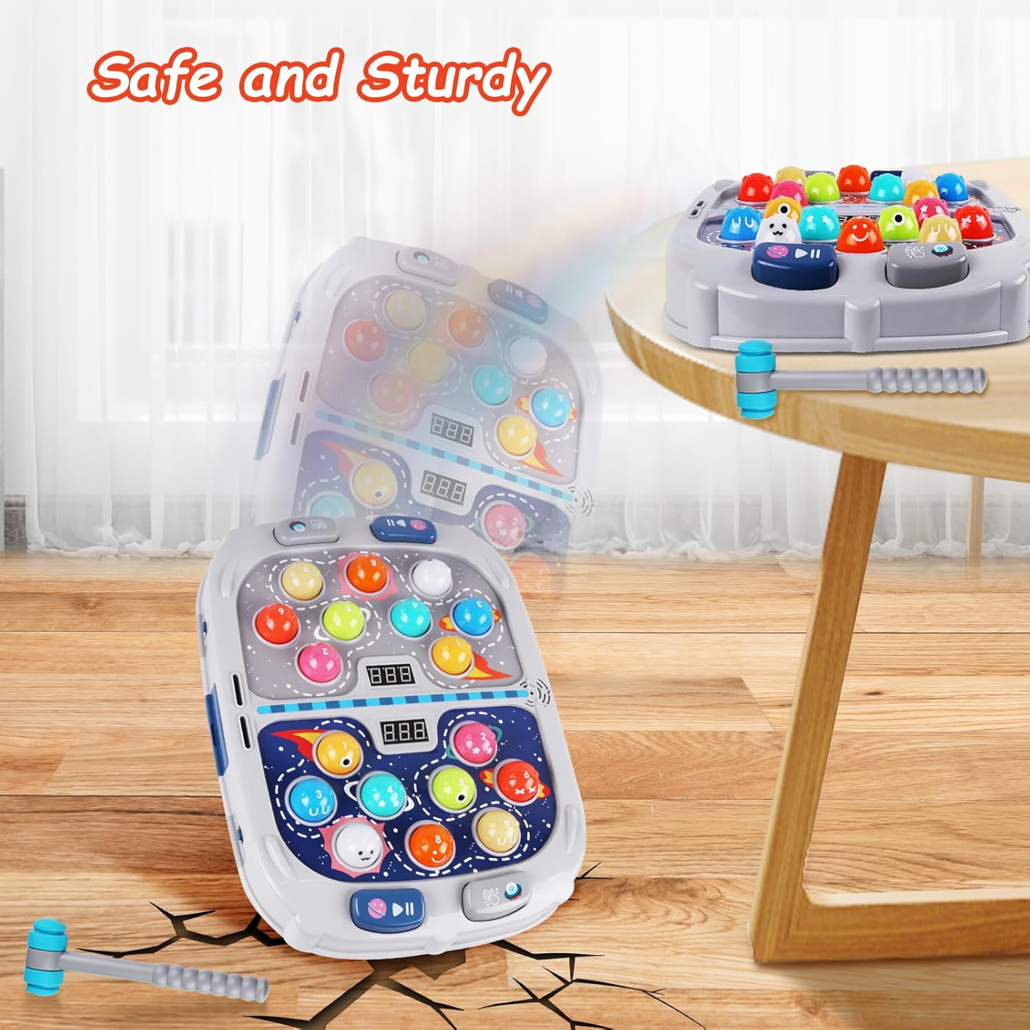 Whack-a-Mole spel | Interactief hamer spel met licht & geluid voor kinderen