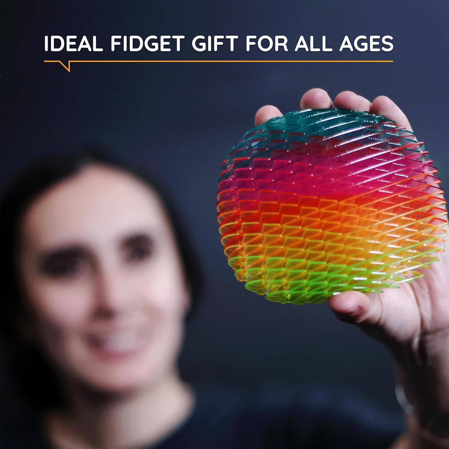 Fidget Worm Speeltje – Stil Bureau Fidget voor Kinderen & Volwassenen, Regenboog