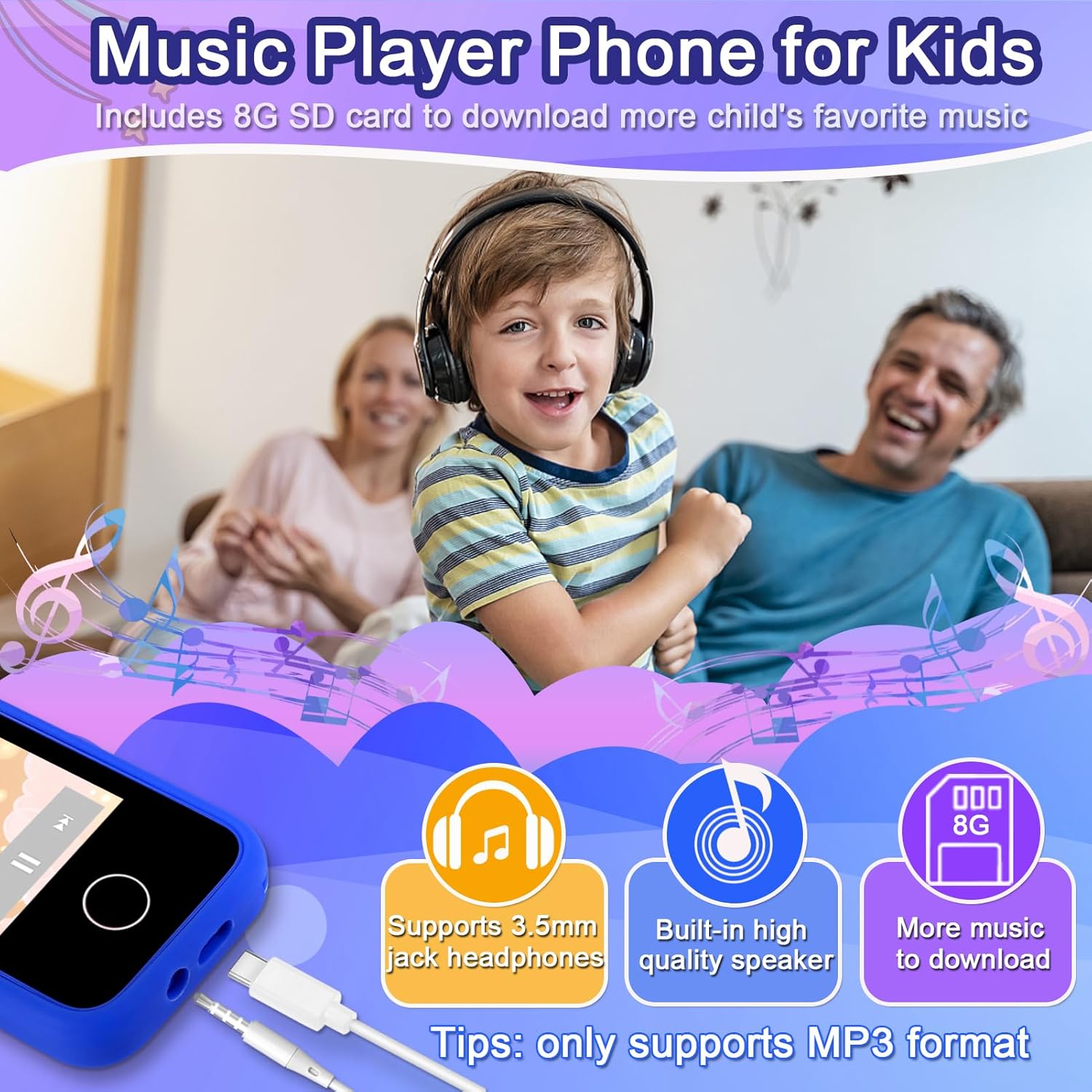 Kinder smartphone speelgoed | Touchscreen leerspel telefoon met dual camera