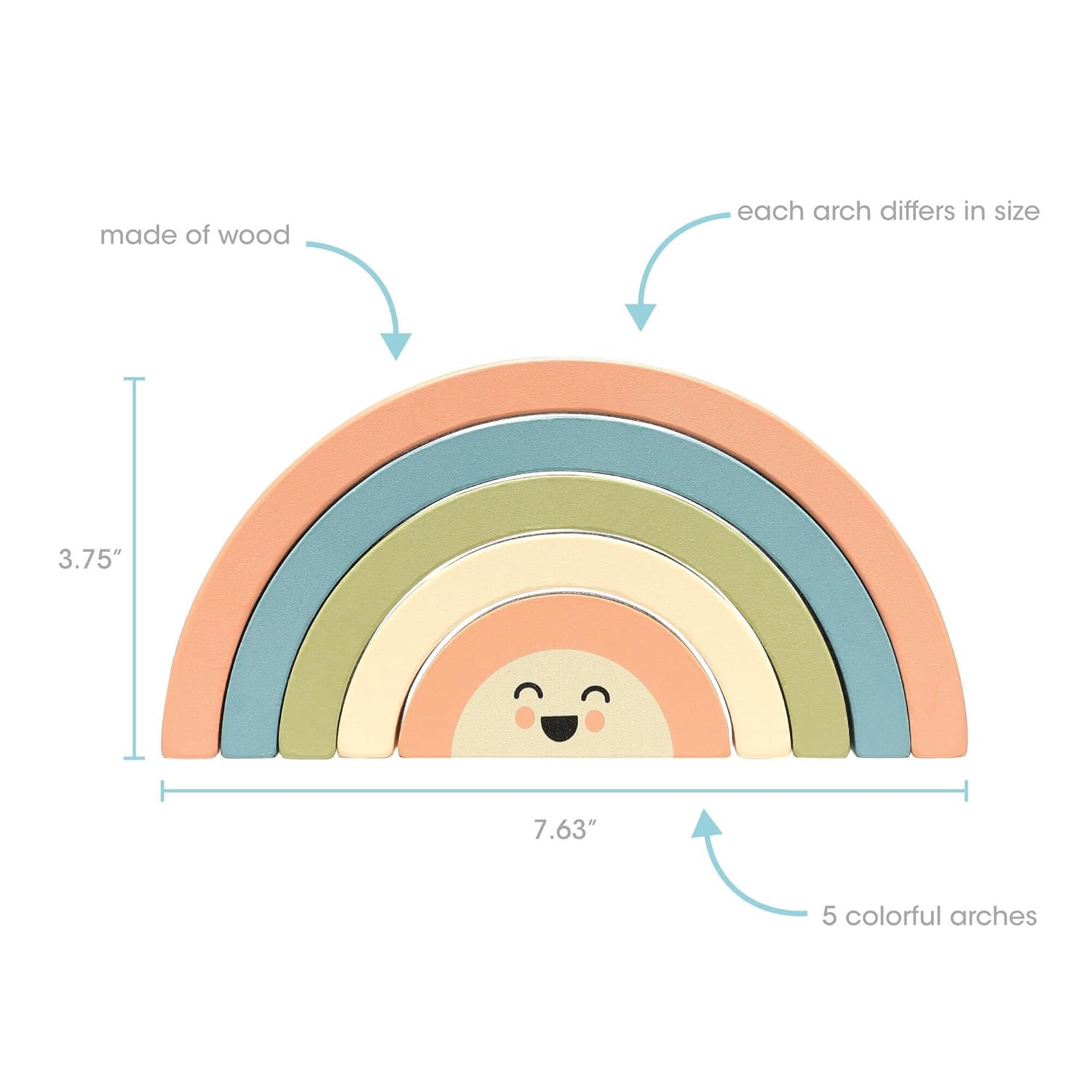 Kerst sneeuwpop stapeltoren | Houten educatief speelgoed