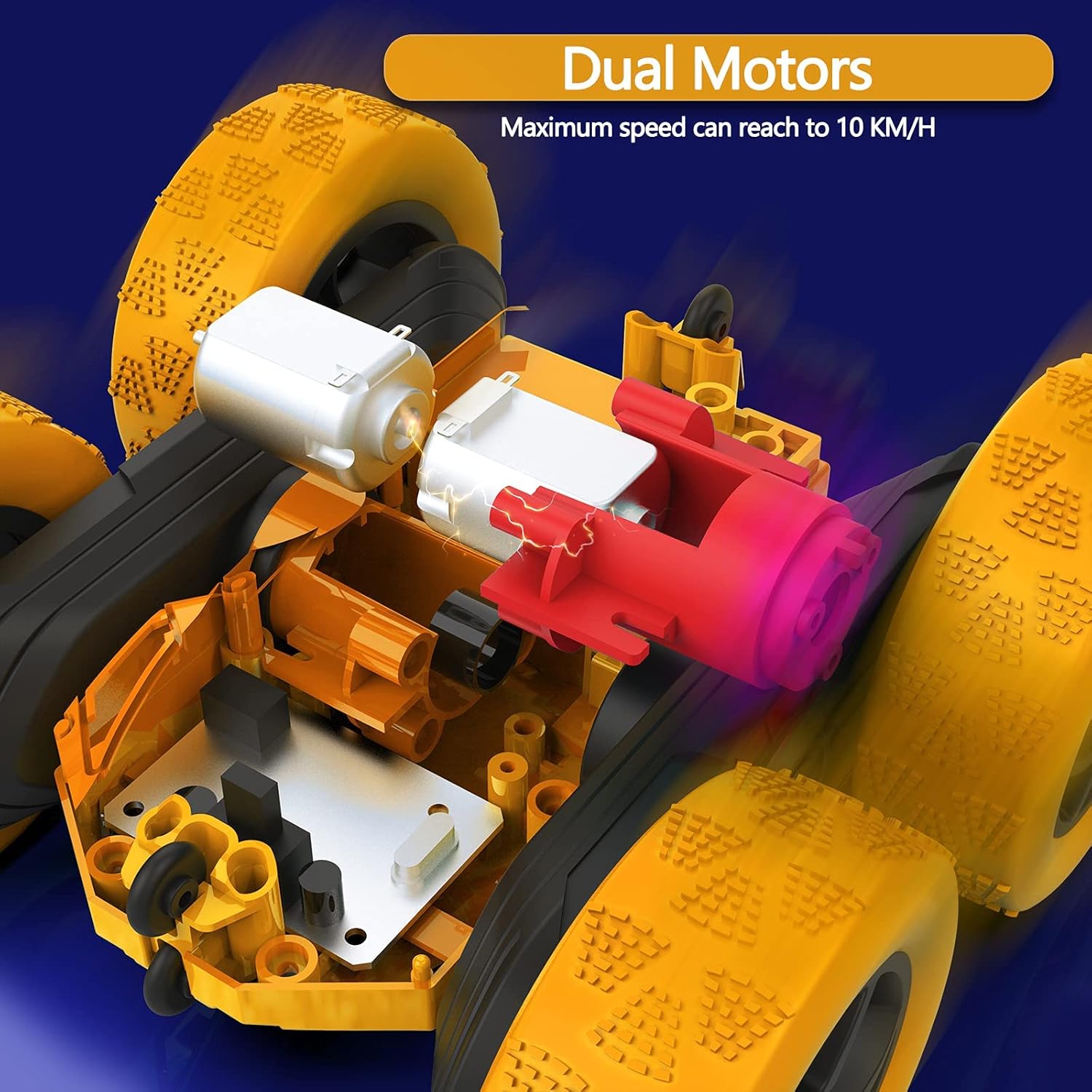 RC Stuntauto Kinderen 360° Rotatie – 4WD Dubbelzijdige Afstandsbediening Racewagen met LED Verlichting – Oplaadbaar Speelgoed Jongens Meisjes 6-12 Jaar