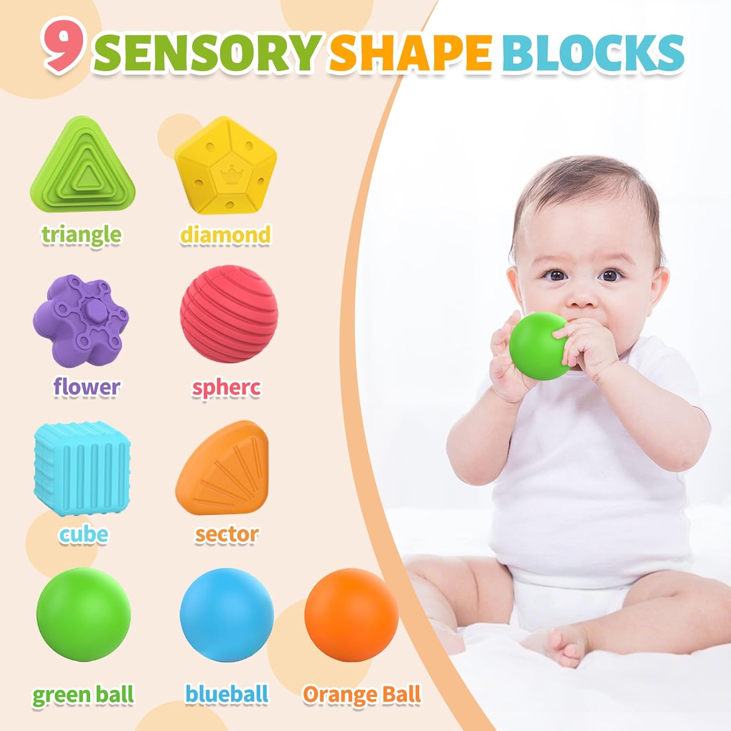 Montessori Sorteerbox voor Baby's van 1 Jaar - Sensorisch Speelgoed met Elastische Banden voor Jongens en Meisjes - Educatieve Vormenstoof als Verjaardagscadeau