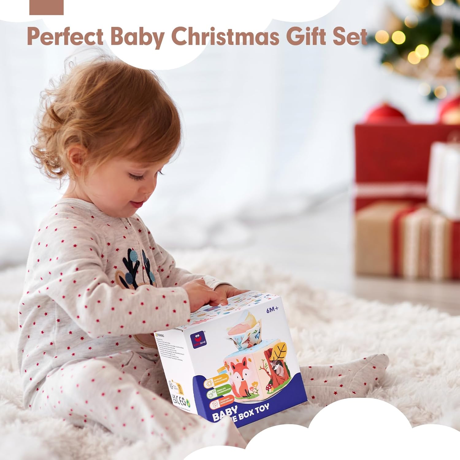 Baby Tissuedoos Speelgoed | Montessori Zintuiglijk Trekspeelgoed | Educatief Cadeau voor Baby’s 6-18 Maanden