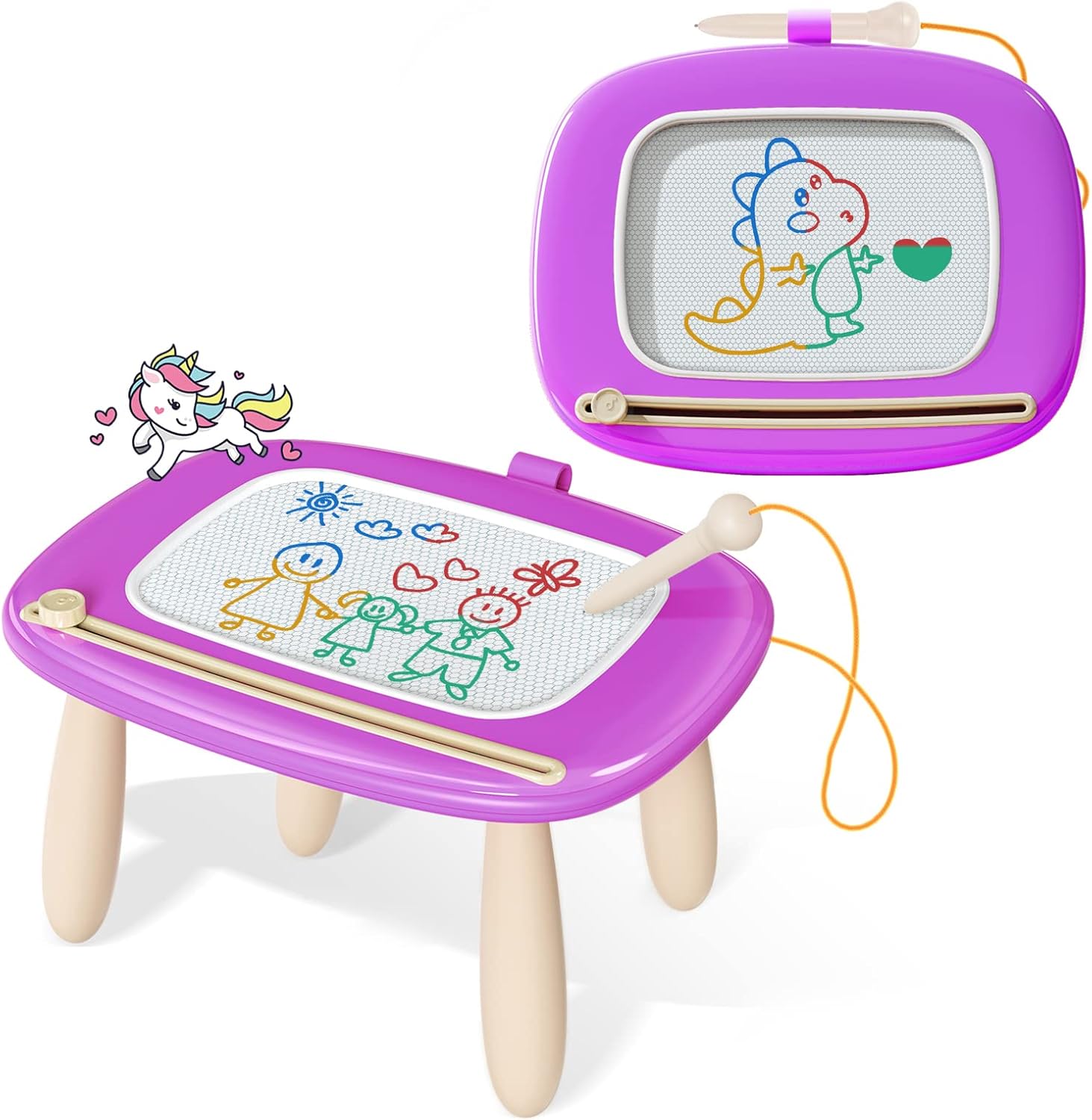 Magnetisch Tekenbord en Tekentafel voor Kinderen van 1-3 Jaar - Educatief Speelgoed voor Peuters, Jongens en Meisjes - Knoeivrij Tekenblok als Verjaardagscadeau