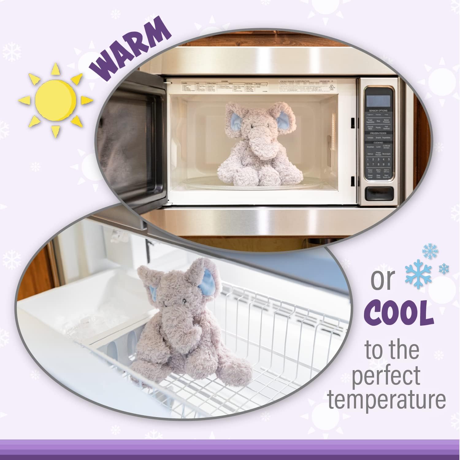 Knuffel Olifant 1,5kg | Microgolfwarmte Pluche | Lavendel Geurend & Verwarmbaar | Comfort Knuffel Voor Bedtijd Kinderen en Volwassenen