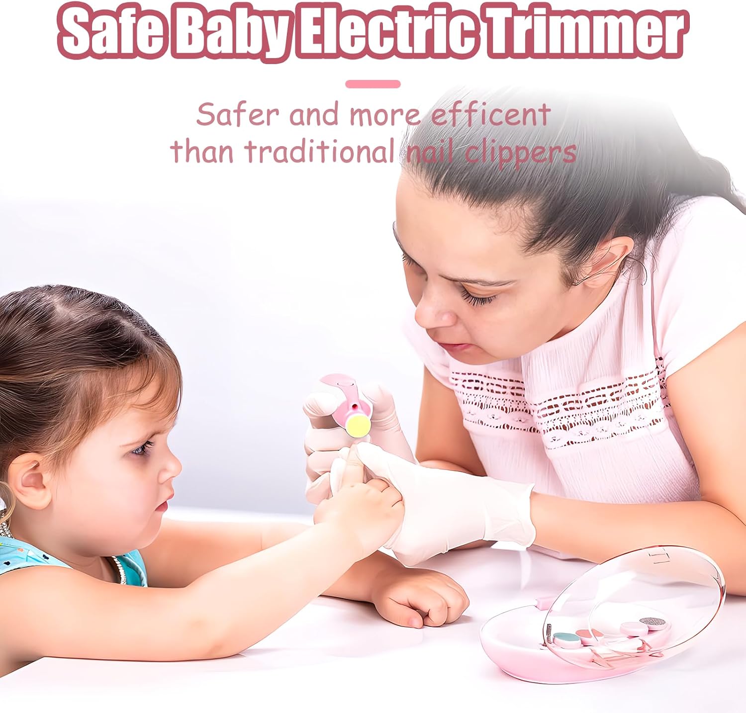 Elektrische baby nageltrimmer | 6-in-1 nagelvijl & manicure set voor baby en volwassenen