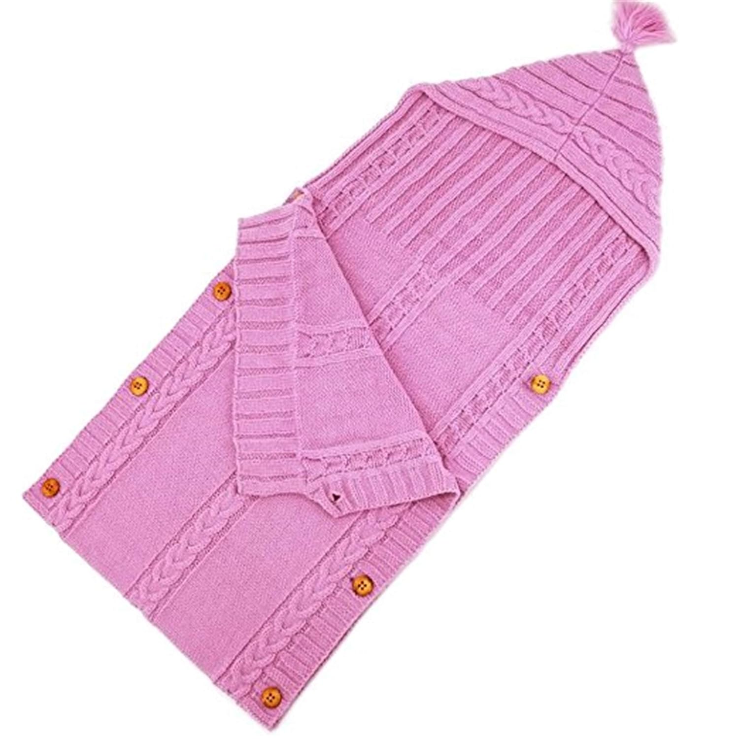 Gebreide baby wikkeldeken|Slaapzak 0-6 maanden voor kinderwagen