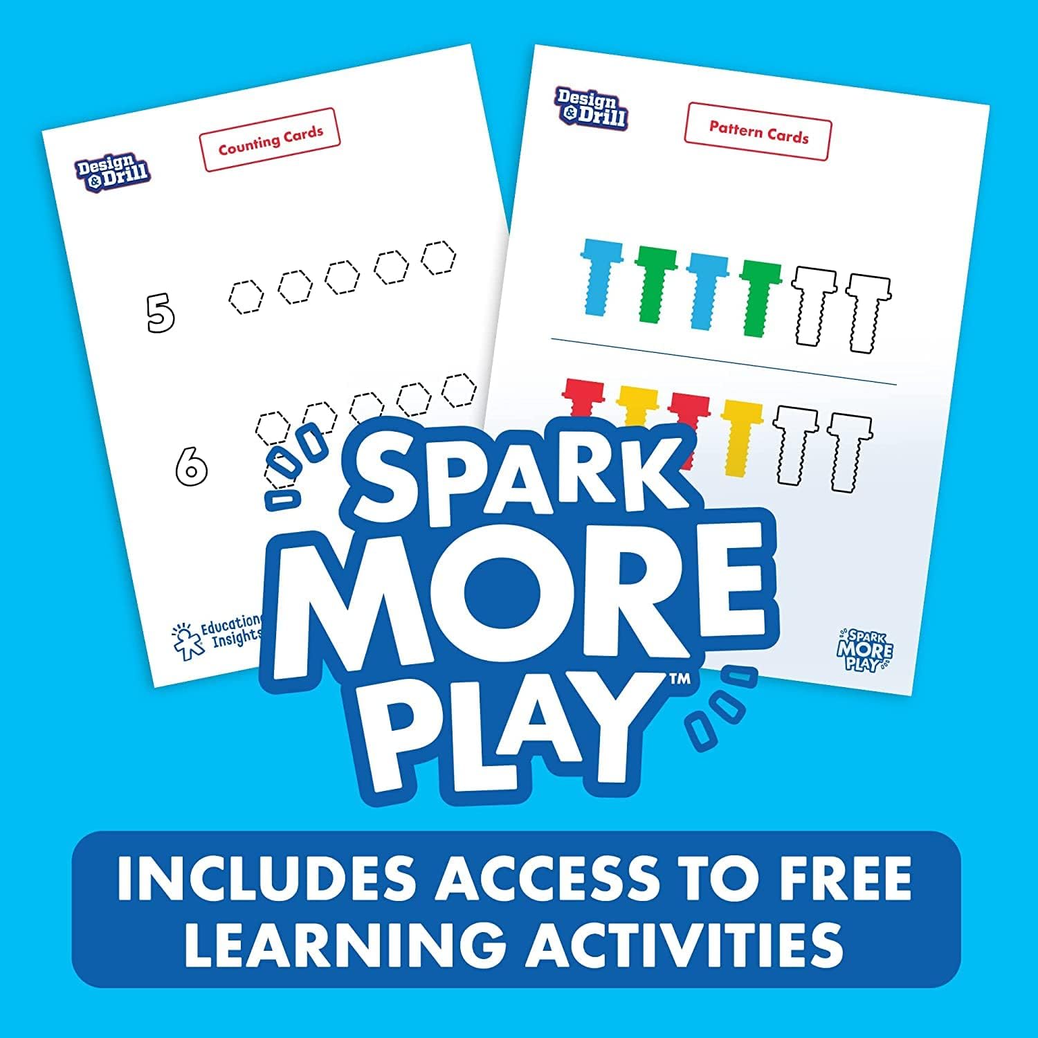 Design & Drill Workshop voor Kinderen: 73 Stukken met Elektrische Boormachine | STEM Speelgoed voor Kinderen 3+ | Educatief Bouwspeelgoed voor Creatieve Kids