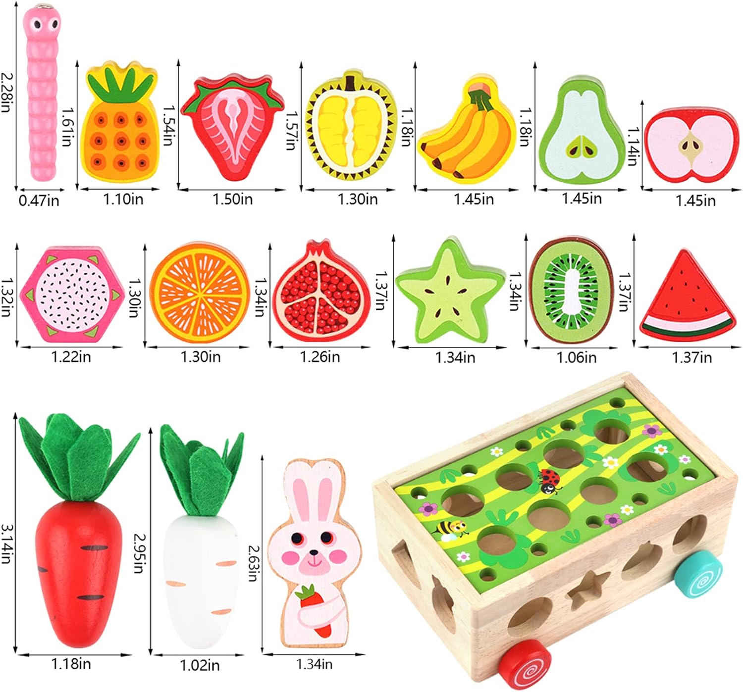 Montessori Houten Speelgoed voor Peuters | Vormensorteer Speelgoed voor Kinderen van 1-3 Jaar