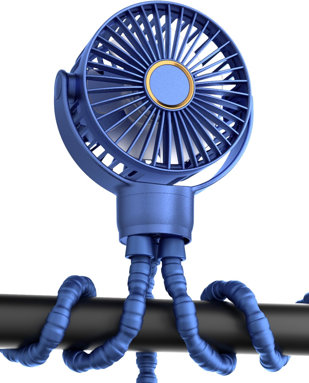 Mini kinderwagenventilator | draagbare oplaadbare reisventilator met 360° rotatie & 3 snelheden