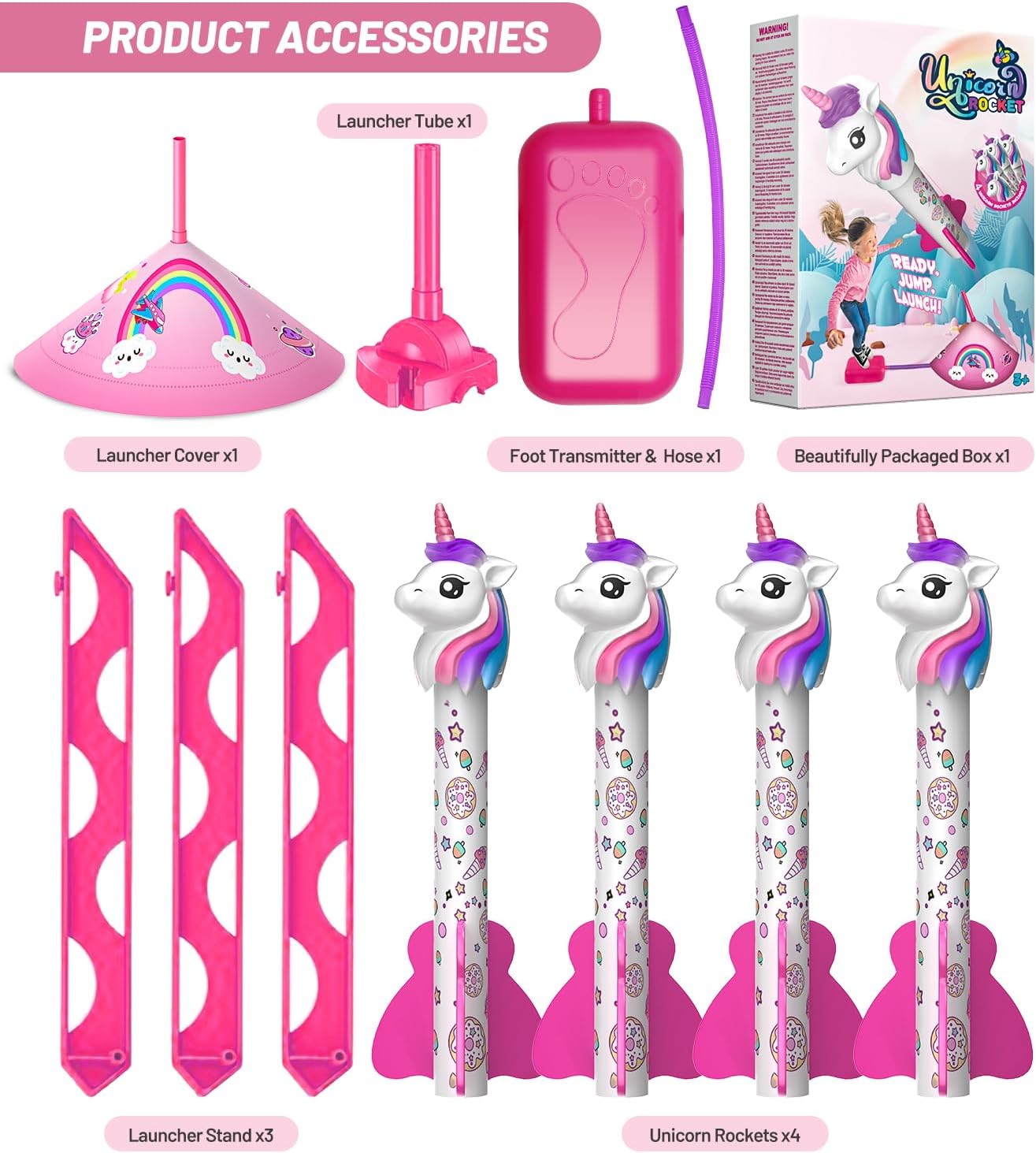 Eenhoorn raketlanceerder | Buitenspeelgoed meisjes 2-8 jr