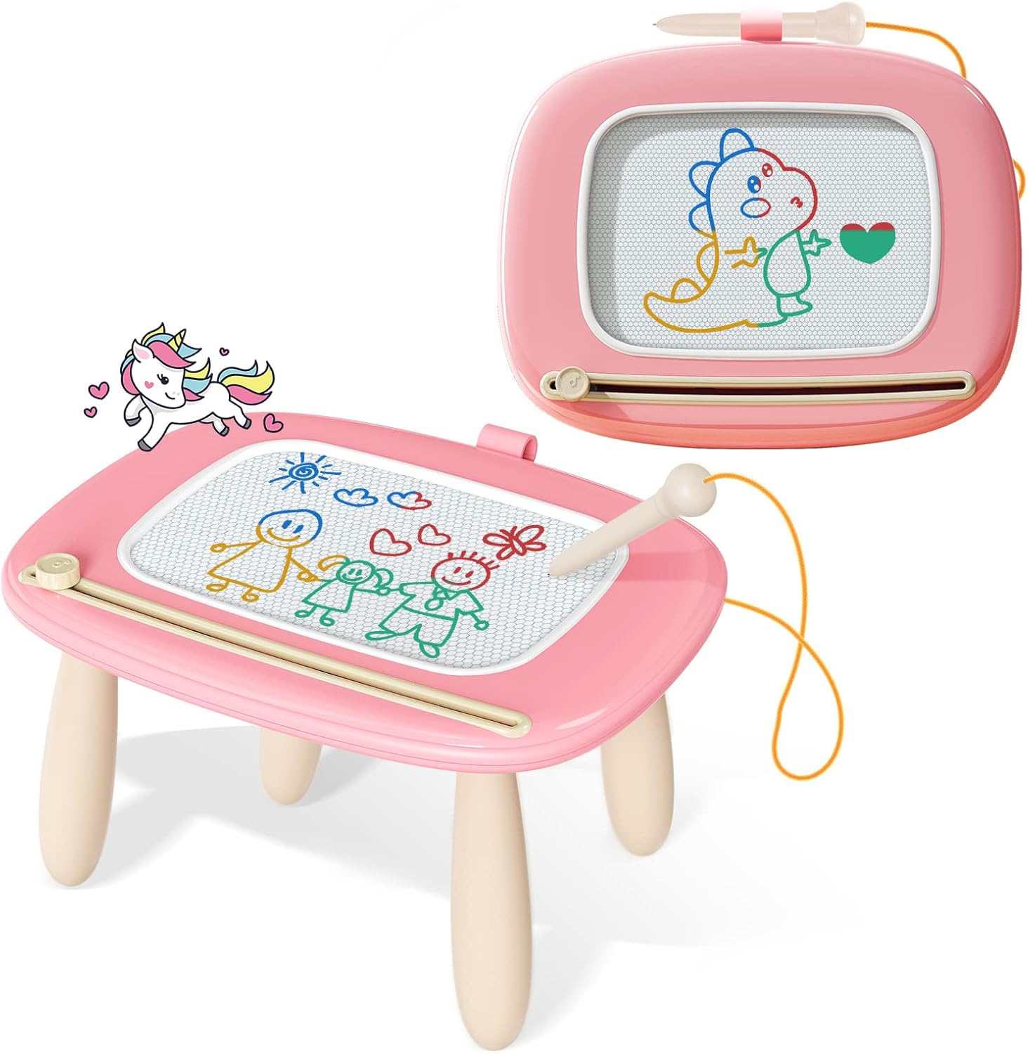 Magnetisch Tekenbord en Tekentafel voor Kinderen van 1-3 Jaar - Educatief Speelgoed voor Peuters, Jongens en Meisjes - Knoeivrij Tekenblok als Verjaardagscadeau