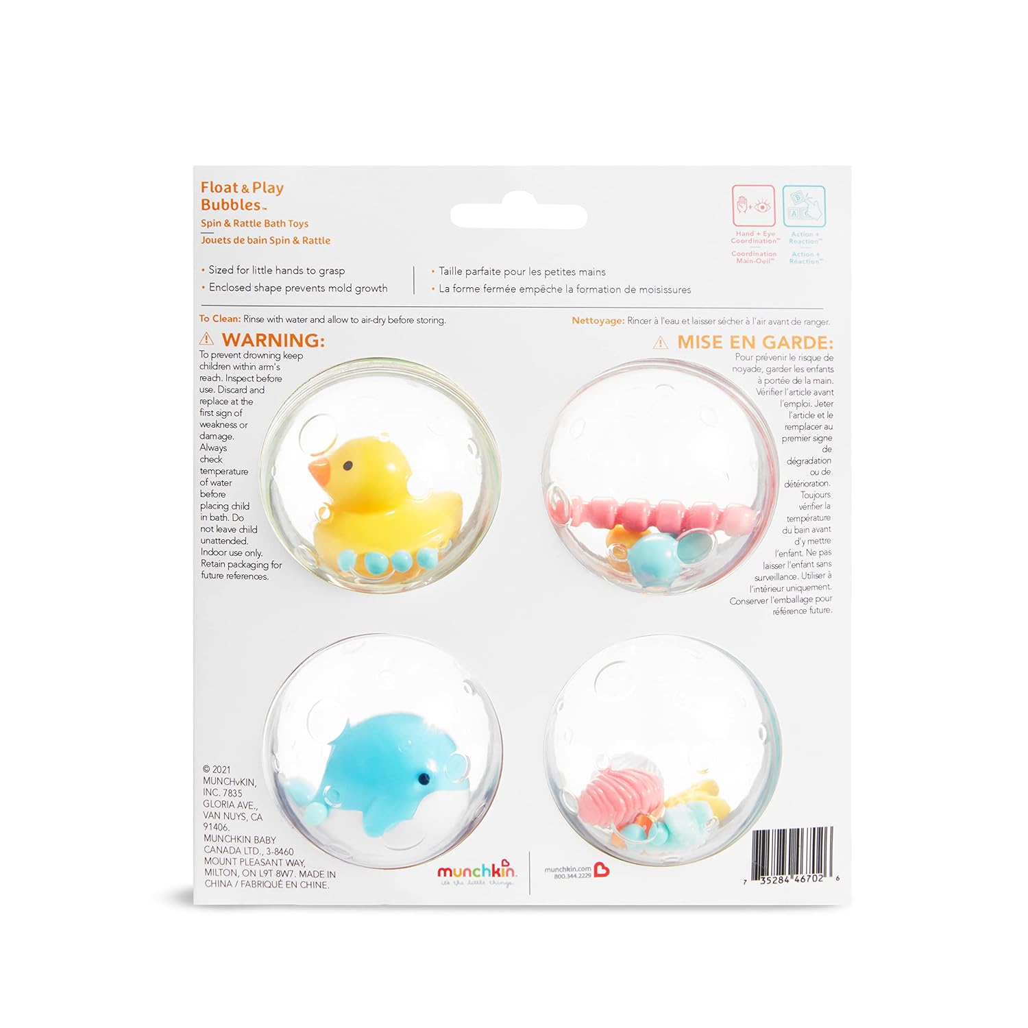 4-Delige Drijvende Bad Speelgoed Set voor Baby’s | Stimuleert Zintuigen Met Getextureerde Ringen & Kleurrijke Bubbels | Veilig en Leuk voor Baby’s van 4+ Maanden